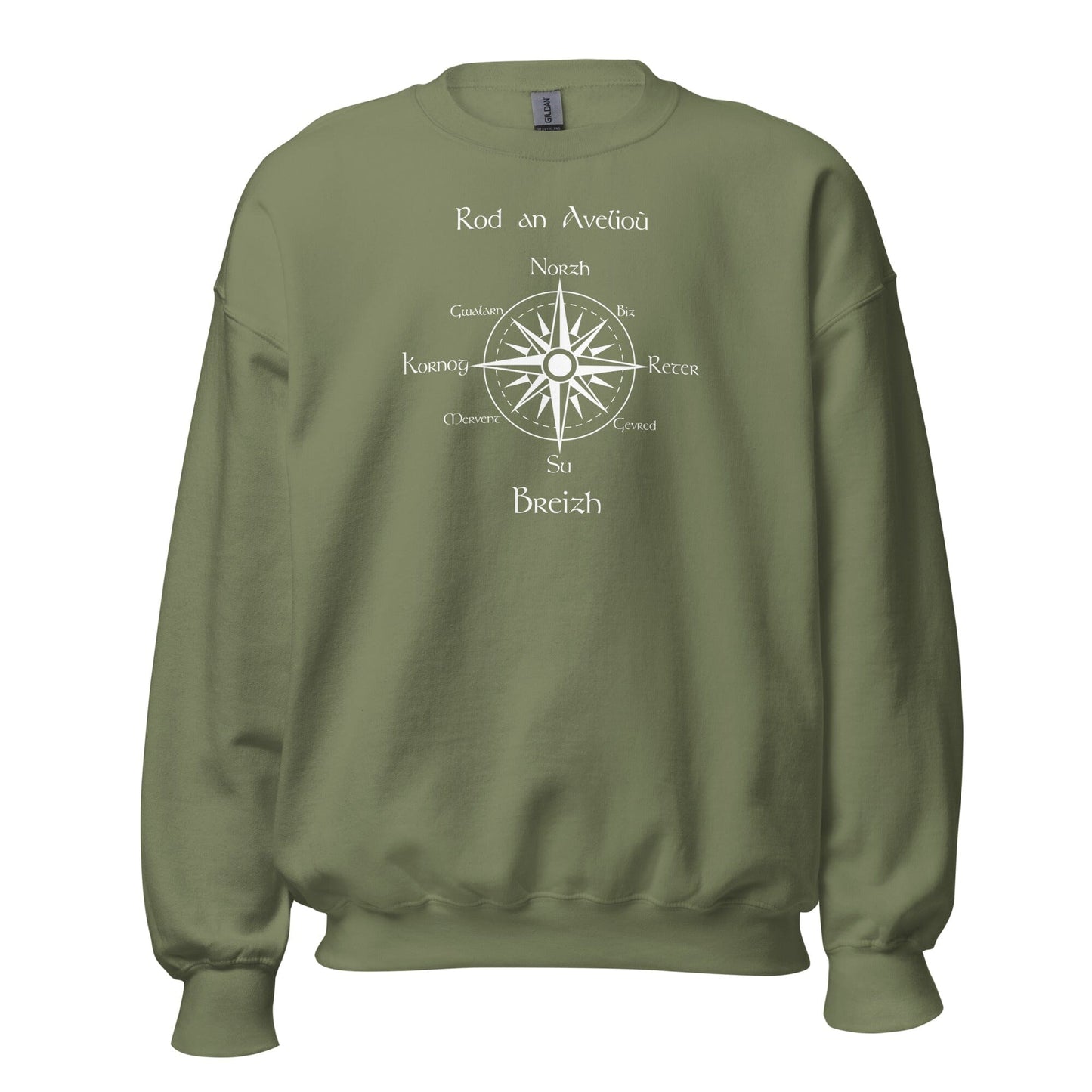 Sweatshirt unisexe rod an avelioù sweat-shirt Bevet Breizh Vert Militaire S