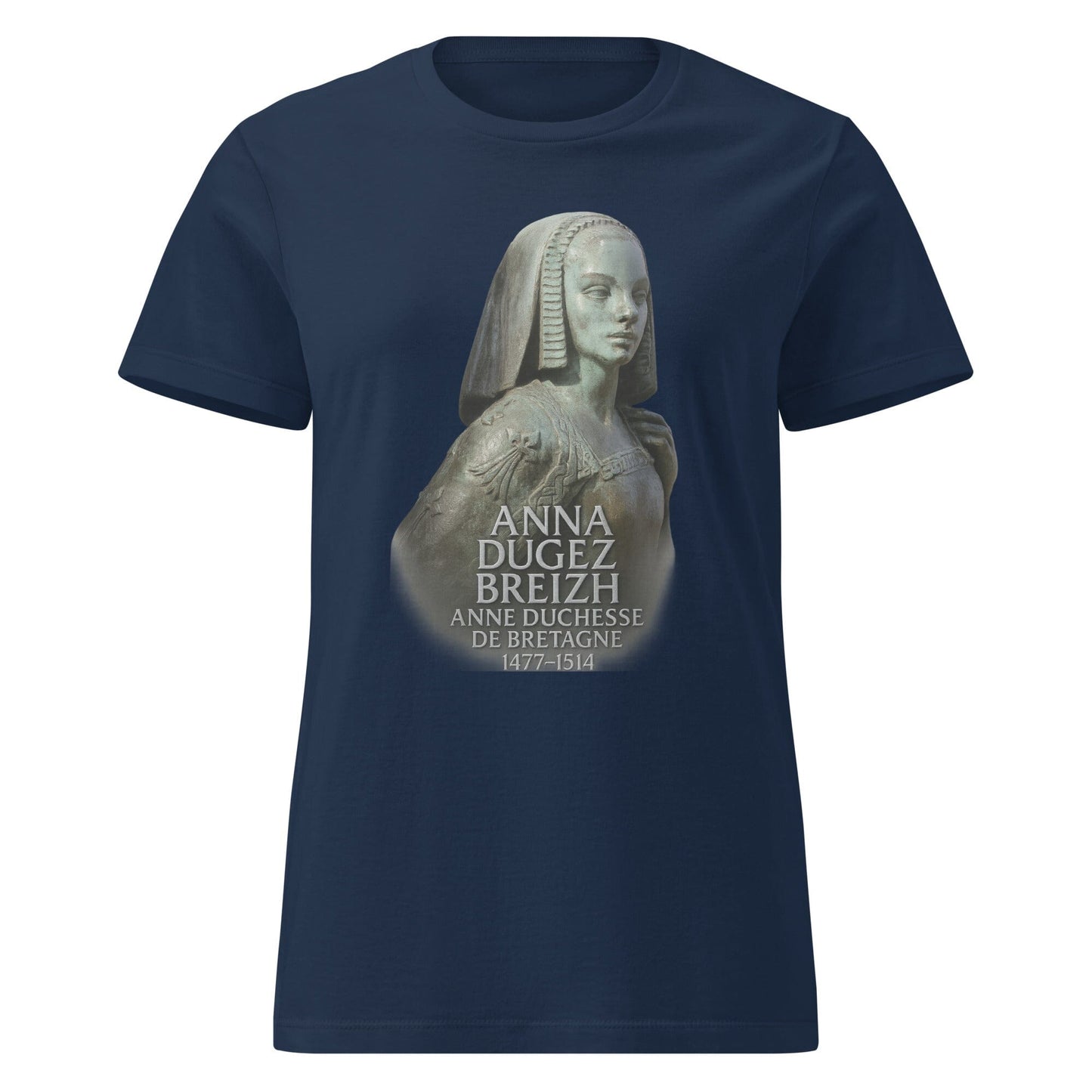 T-shirt Anne de Bretagne pour femme t-shirt Bevet Breizh Bleu Marine S