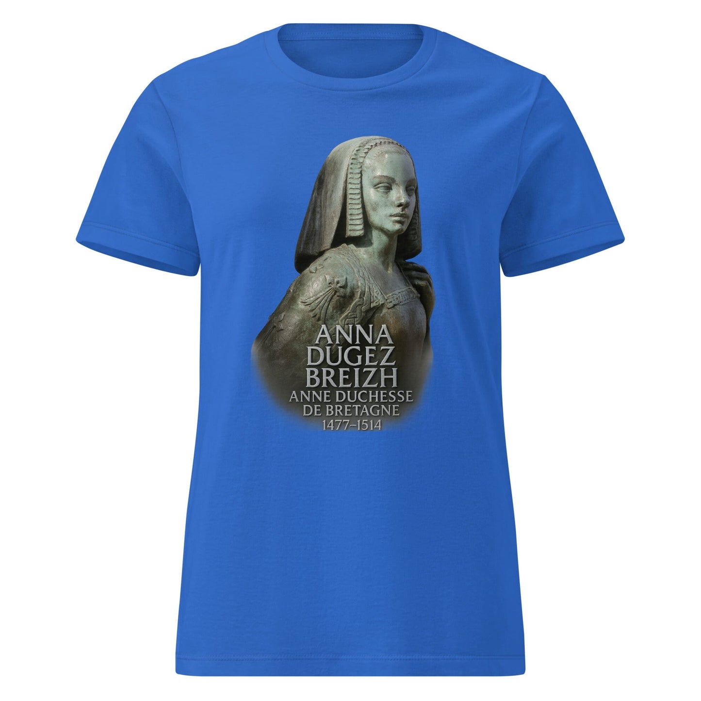 T-shirt Anne de Bretagne pour femme t-shirt Bevet Breizh Bleu Roi S