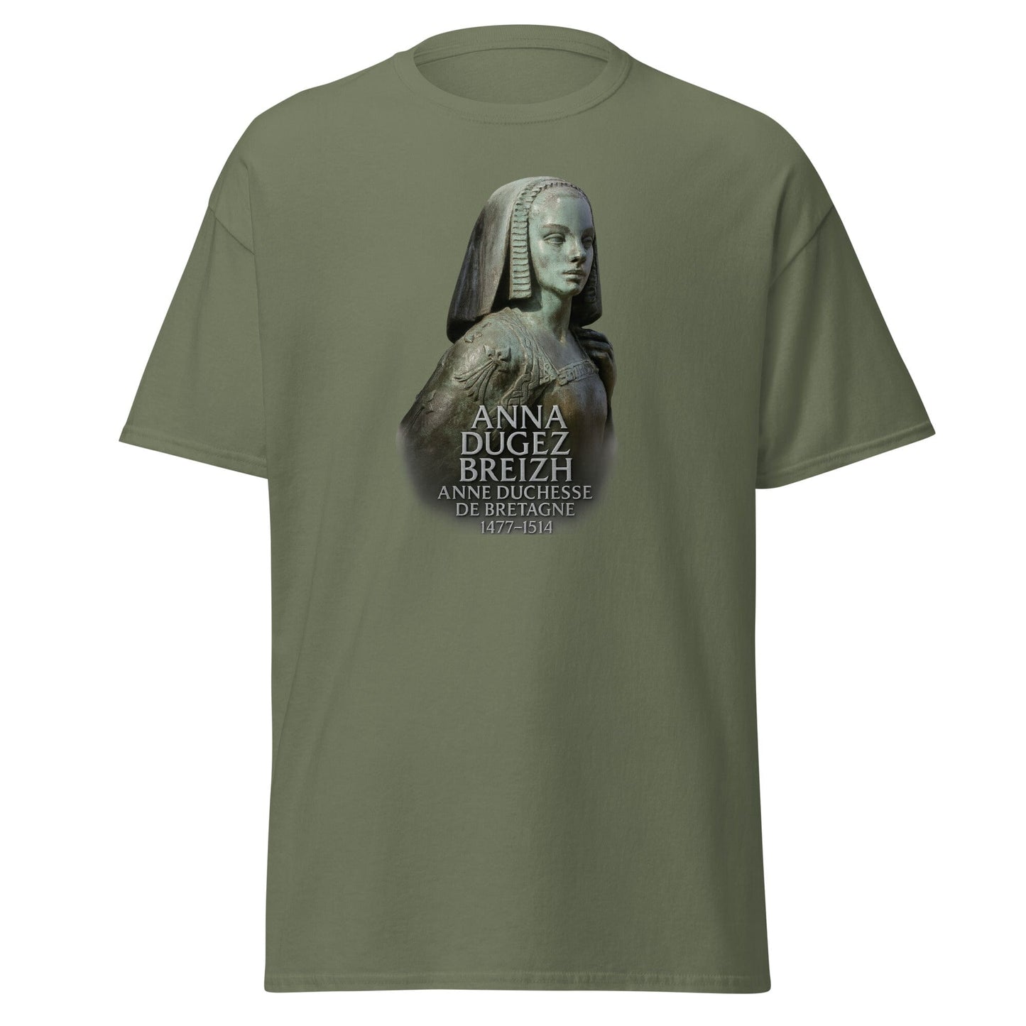 T-shirt Anne de Bretagne t-shirt Bevet Breizh Vert Militaire S
