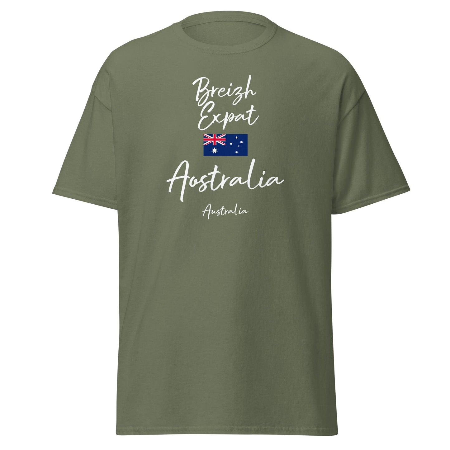 T-shirt Breizh Expat Bretons d'Australie t-shirt Bevet Breizh Vert Militaire S