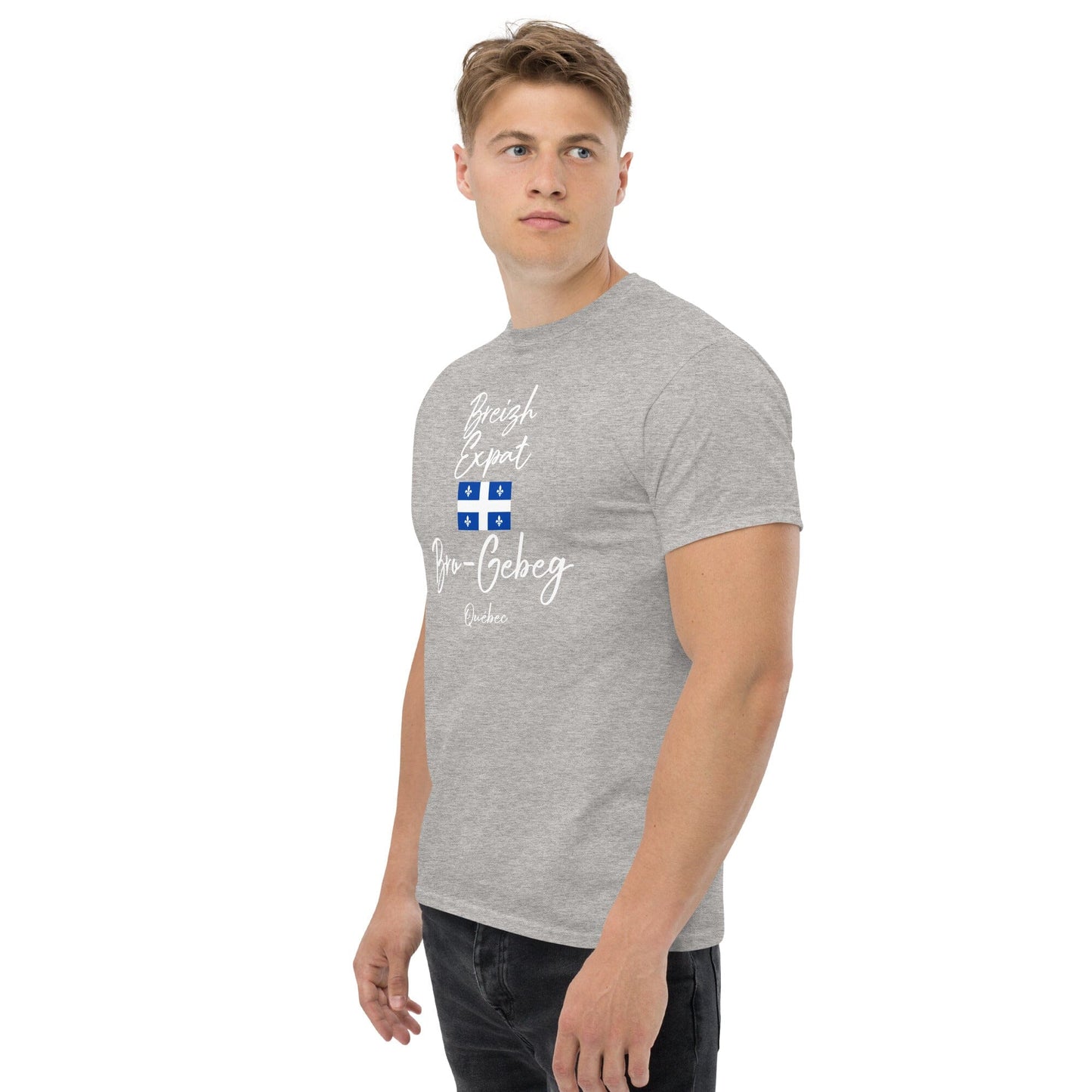 T-shirt Breizh expat pour les Bretons du Québec t-shirt Bevet Breizh Gris Sport S