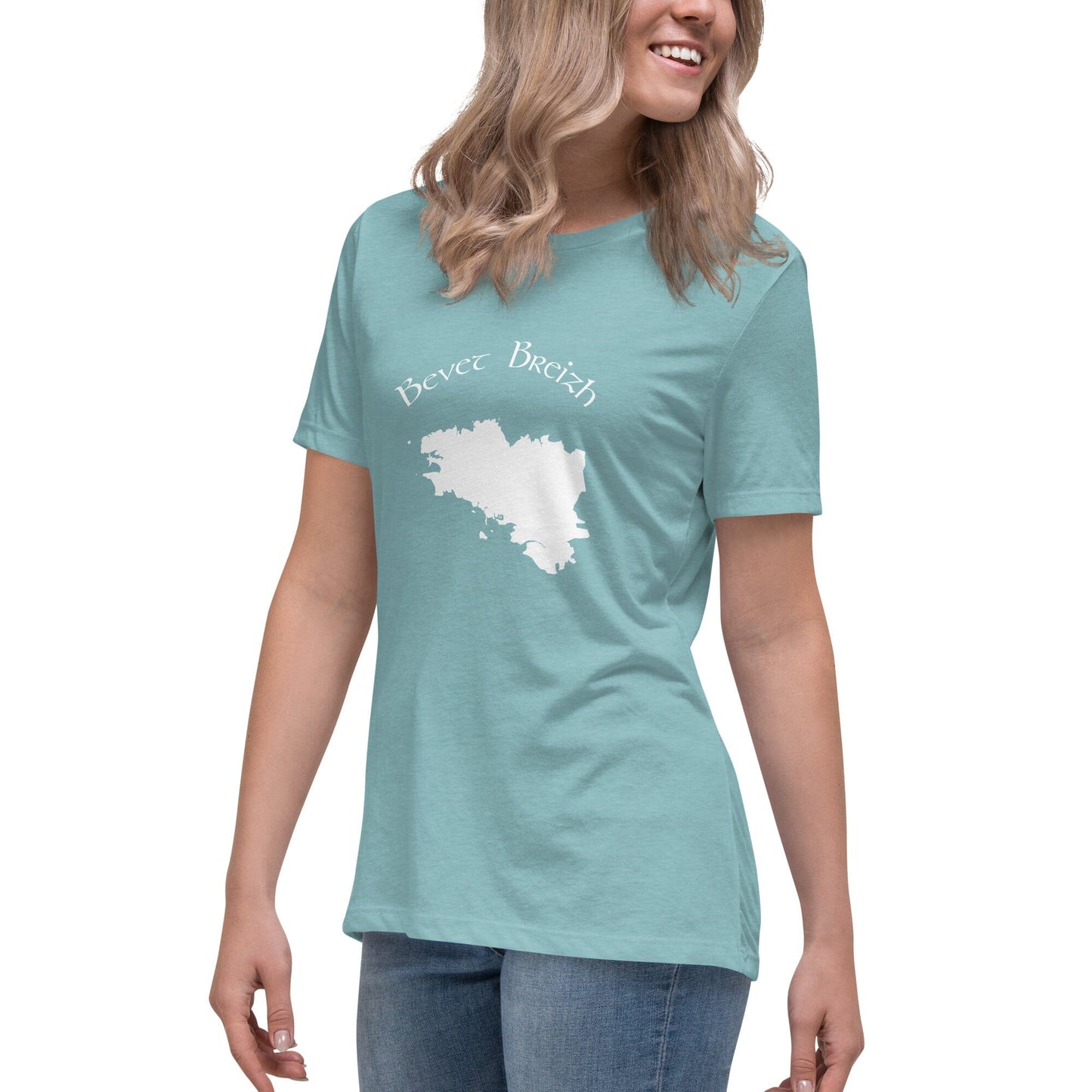 T-shirt Décontracté pour Femme Bevet breizh Bevet Breizh Heather Blue Lagoon S