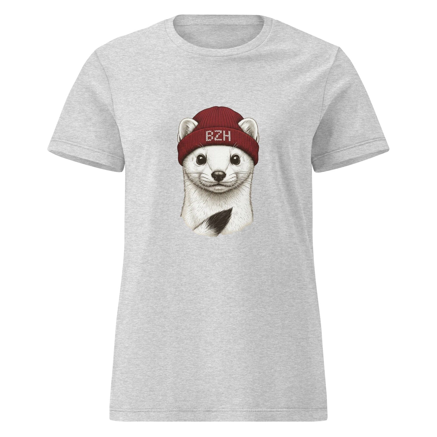 T-shirt femme Hermine BZH col rond t-shirt Bevet Breizh RS Sport Grey S