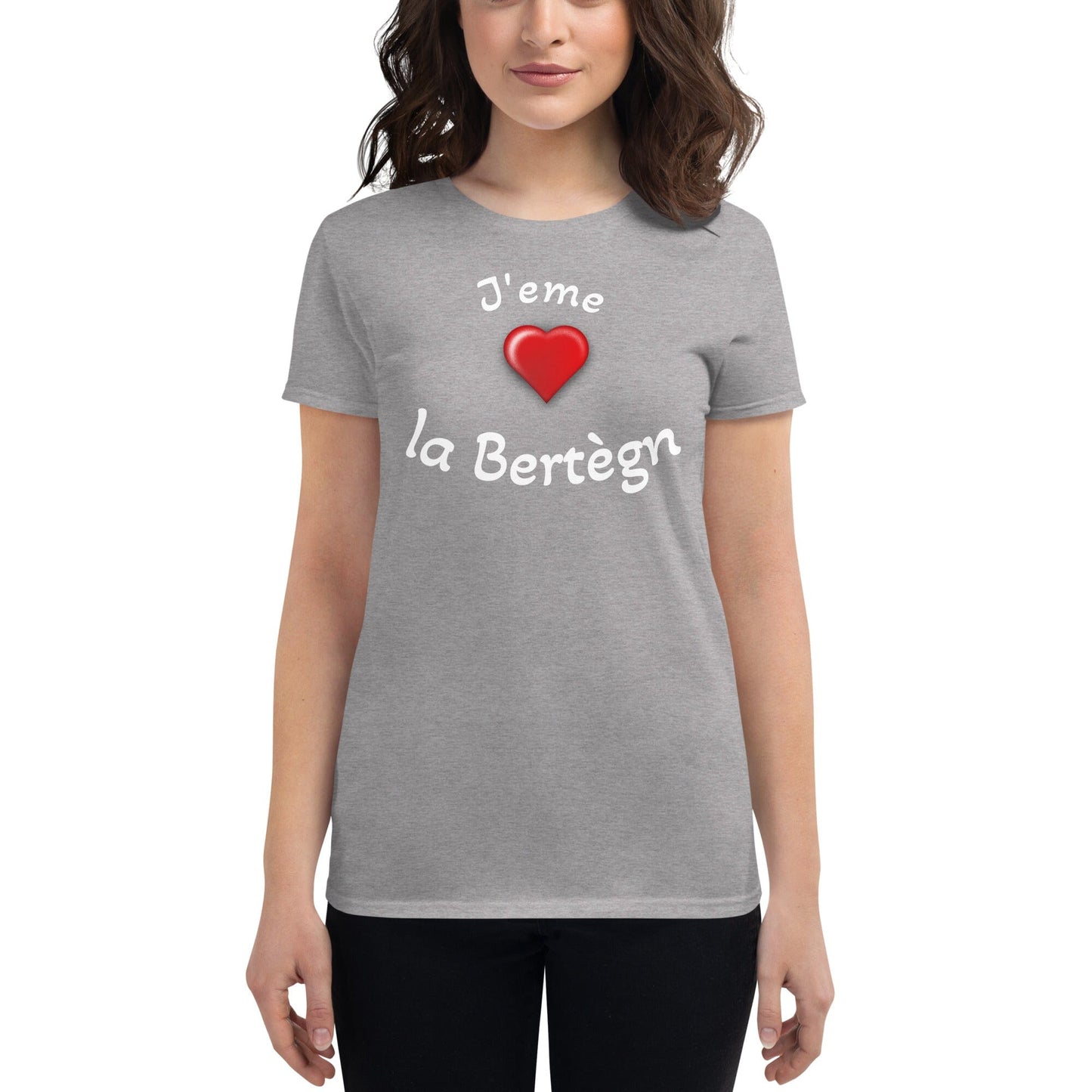 T-shirt femme j'eme la Bertègn t-shirt Bevet Breizh Gris Chiné S
