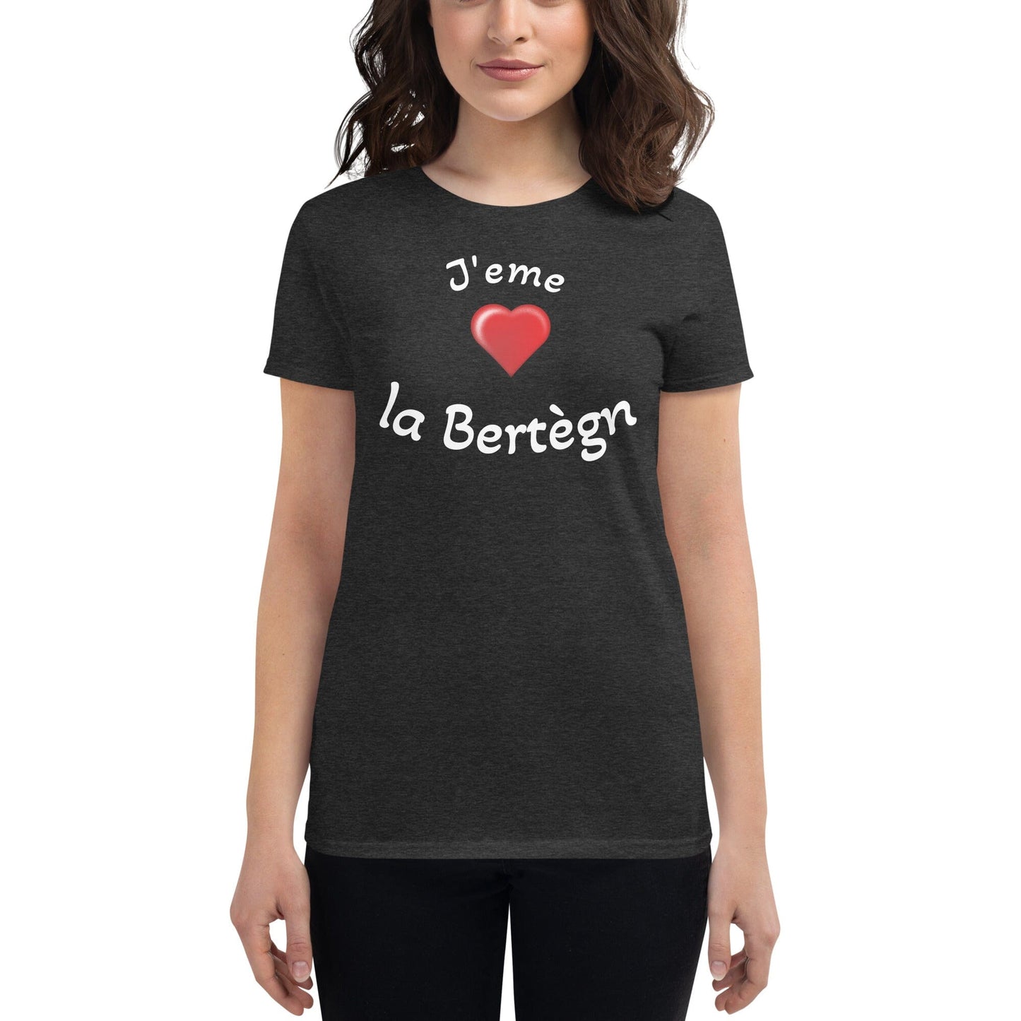 T-shirt femme j'eme la Bertègn t-shirt Bevet Breizh Gris Foncé Chiné S