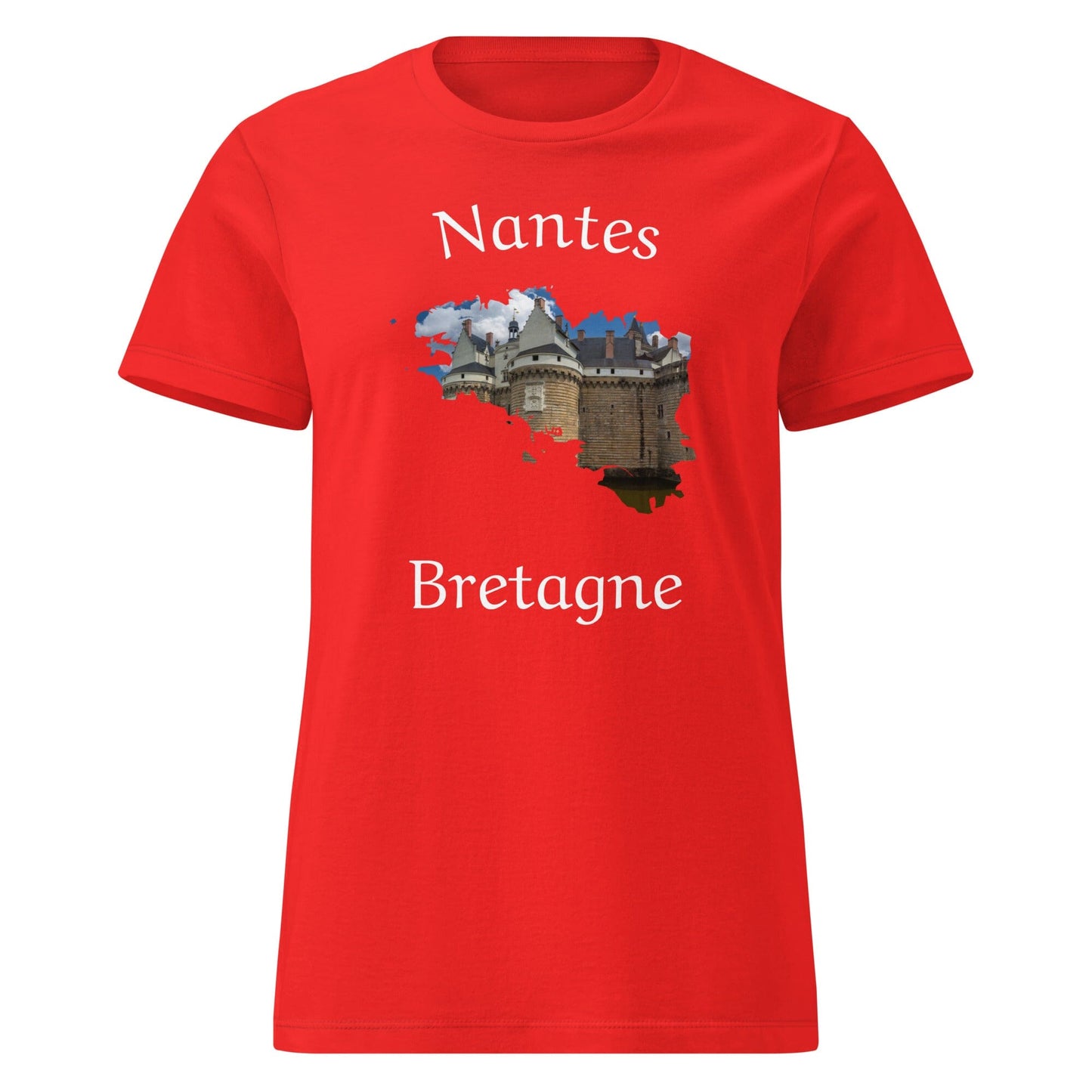 T-shirt femme Nantes en Bretagne t-shirt Bevet Breizh Rouge S