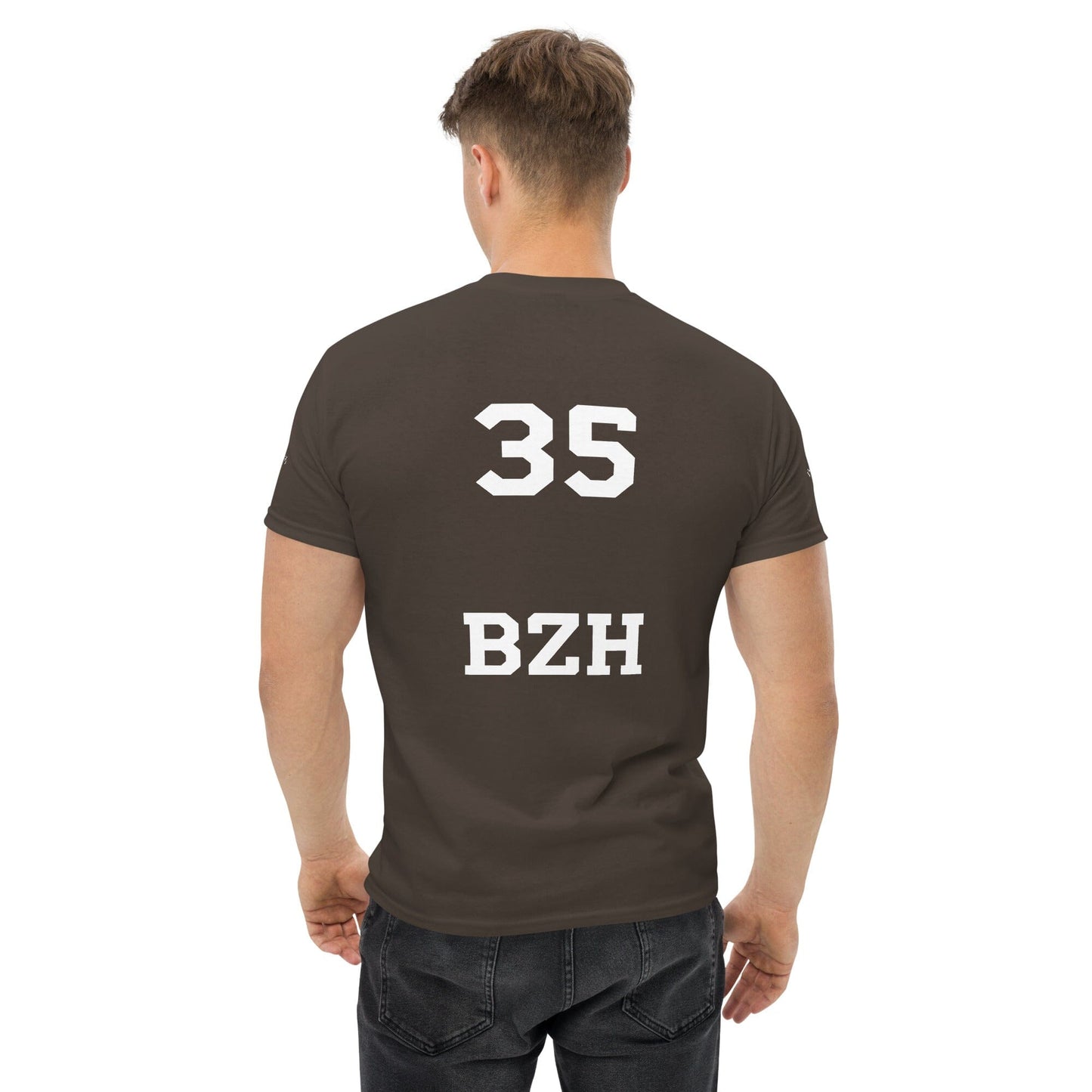 T-shirt homme ''35 BZH'' Bevet Breizh Chocolat Noir S
