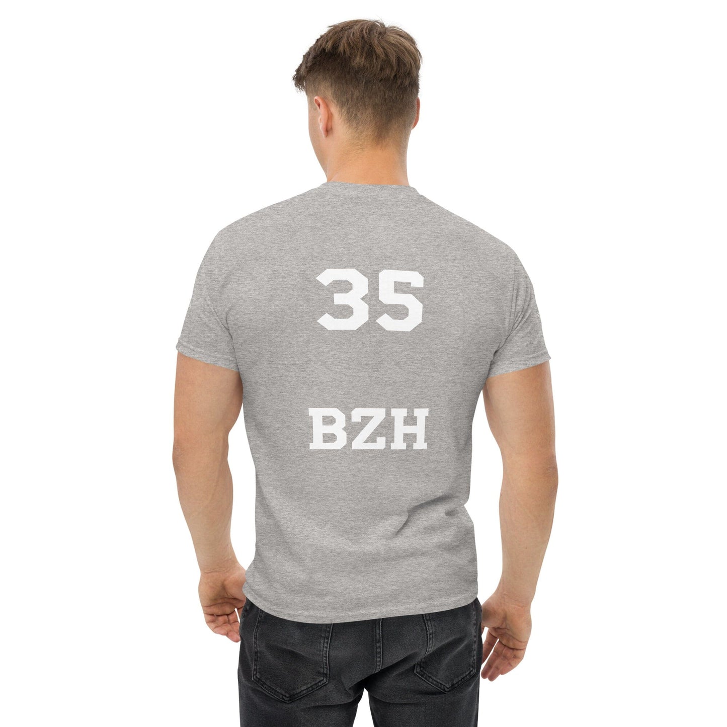 T-shirt homme ''35 BZH'' Bevet Breizh Gris Sport S