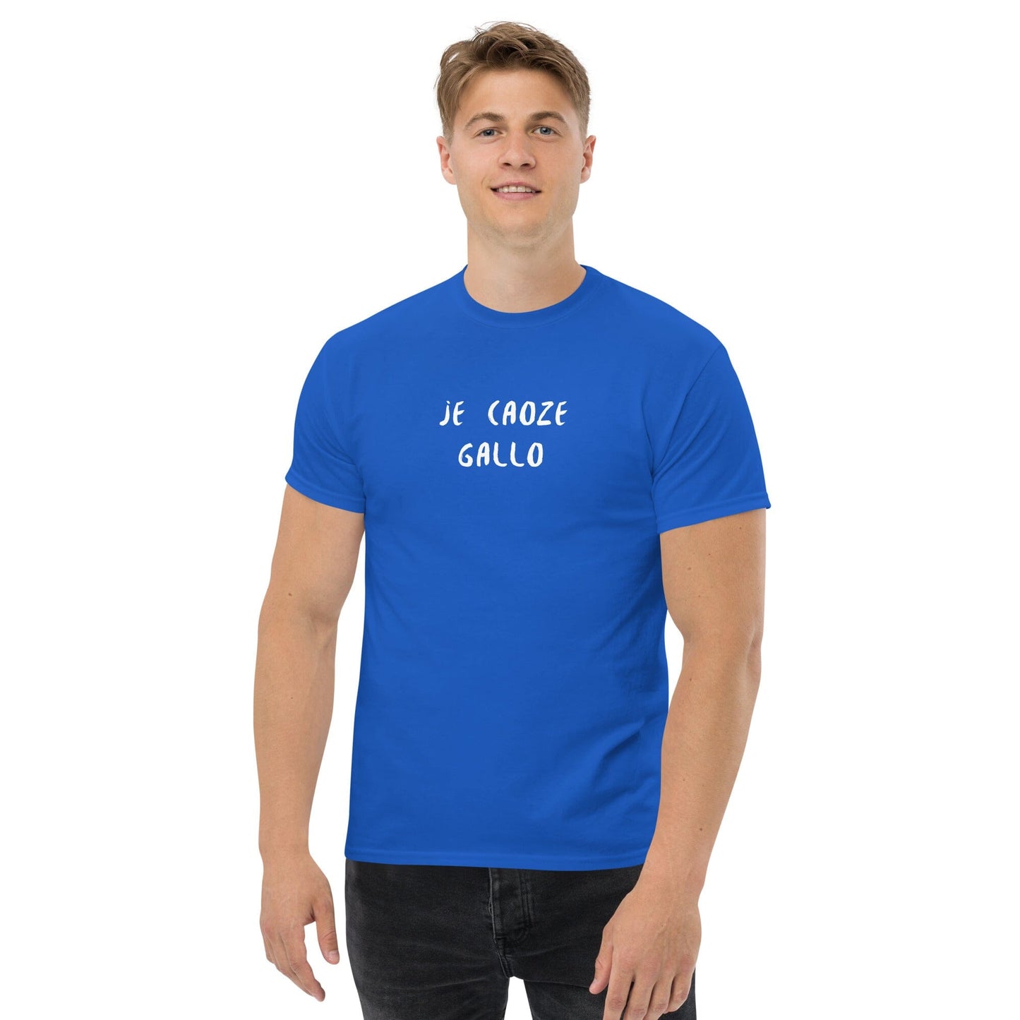 T-shirt homme je caoze gallo t-shirt Bevet Breizh Bleu Roi S