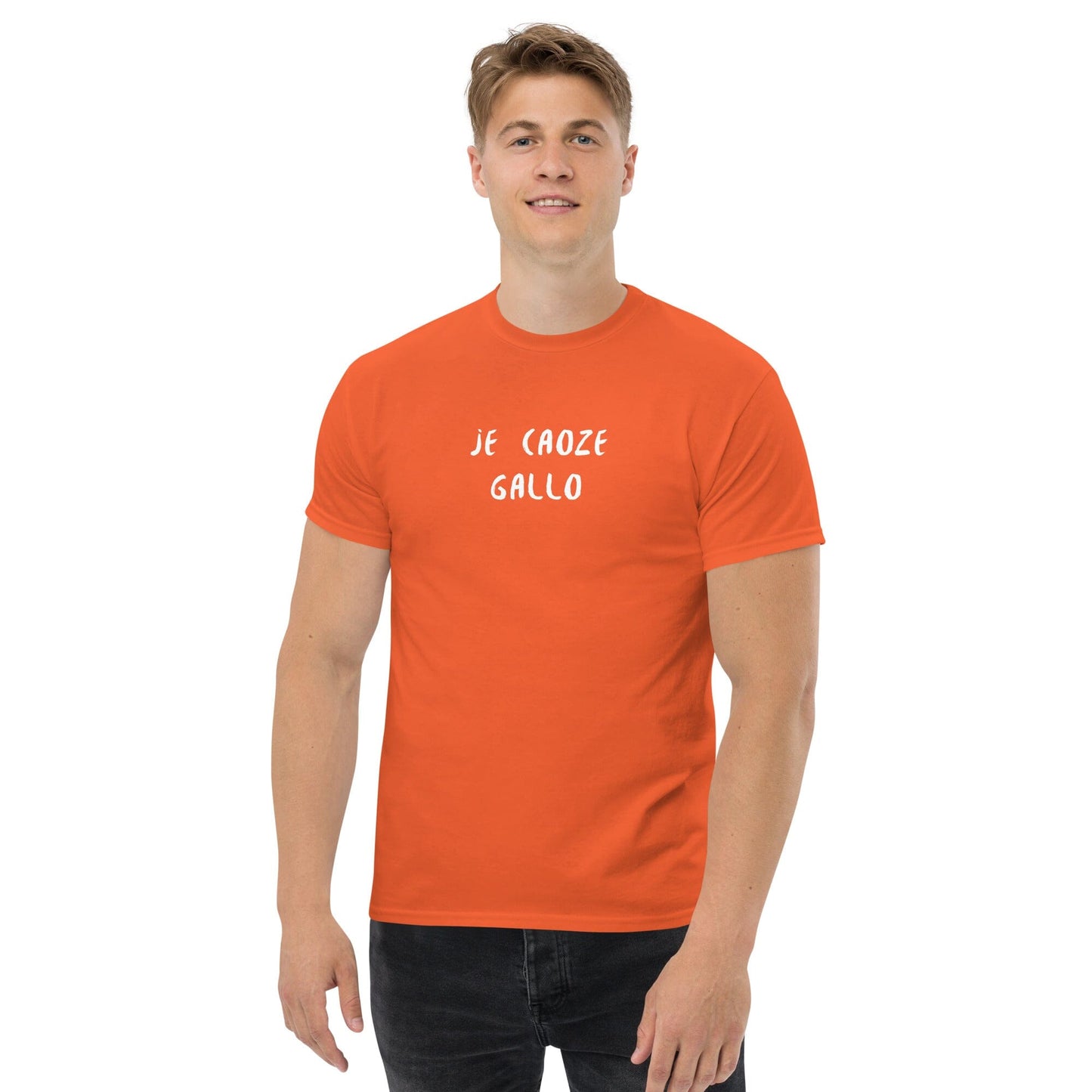 T-shirt homme je caoze gallo t-shirt Bevet Breizh Orange S