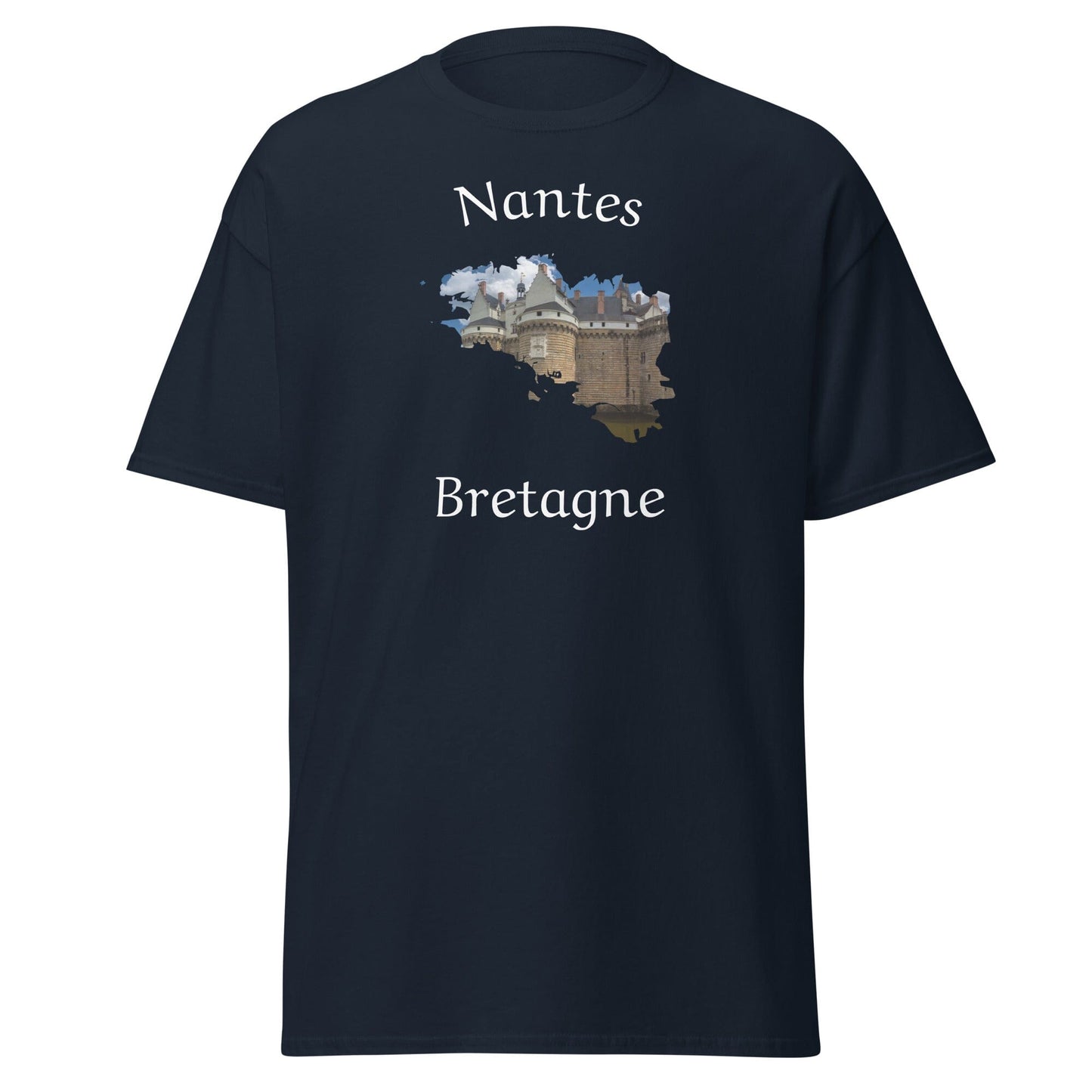 T-shirt homme Nantes en Bretagne t-shirt Bevet Breizh Bleu Marine S