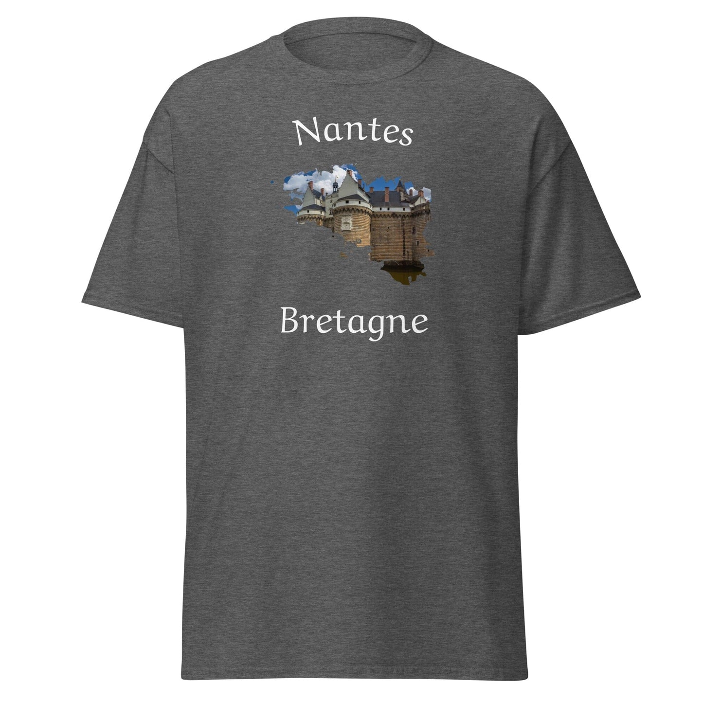 T-shirt homme Nantes en Bretagne t-shirt Bevet Breizh Gris Foncé Chiné S