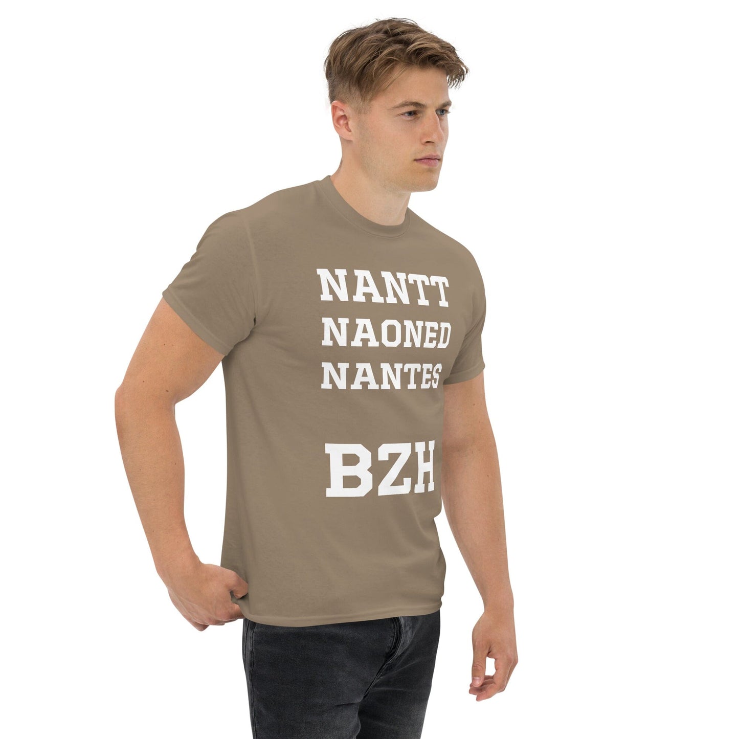 T-shirt homme Nantt, Naoned, Nantes BZH Bevet Breizh Brown Savana S