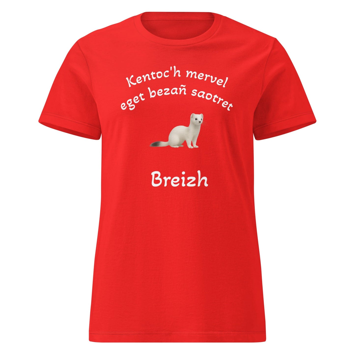 T-shirt Kentoc'h mervel eget bezañ saotret pour femme t-shirt Bevet Breizh Rouge S