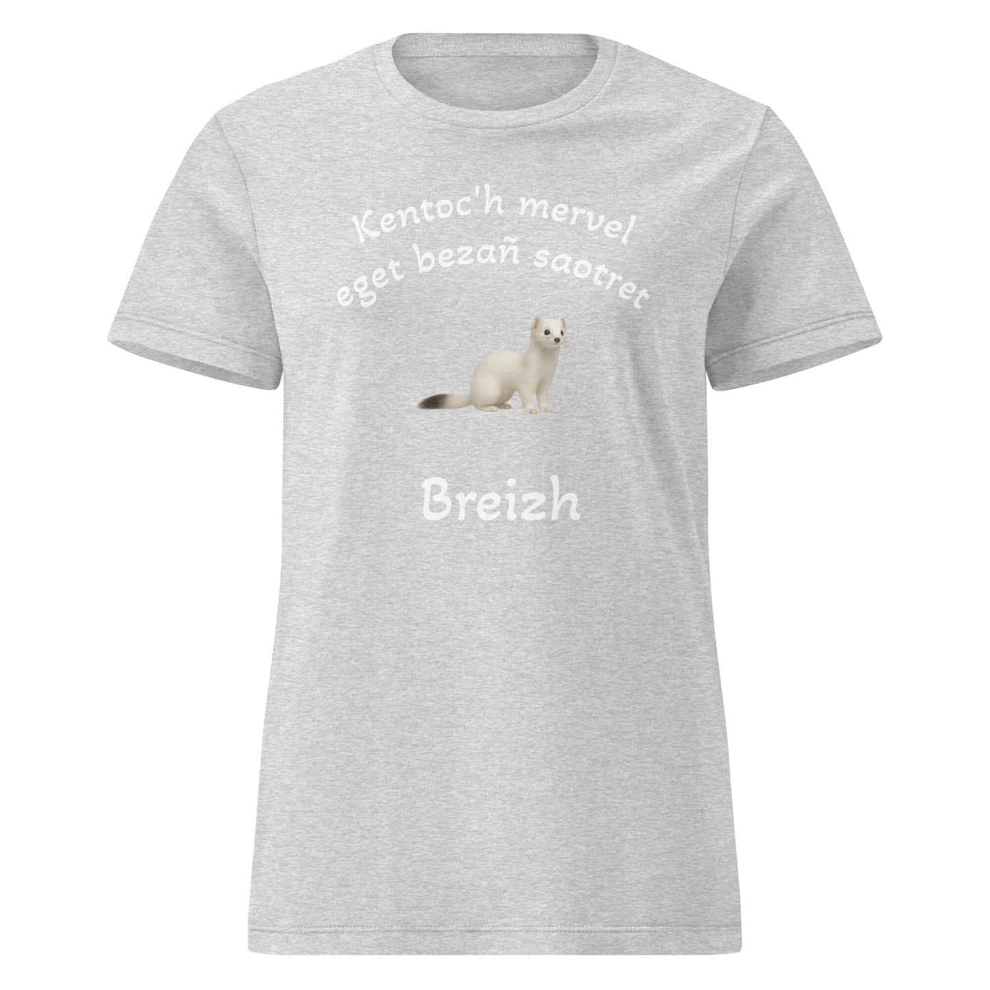 T-shirt Kentoc'h mervel eget bezañ saotret pour femme t-shirt Bevet Breizh RS Sport Grey S