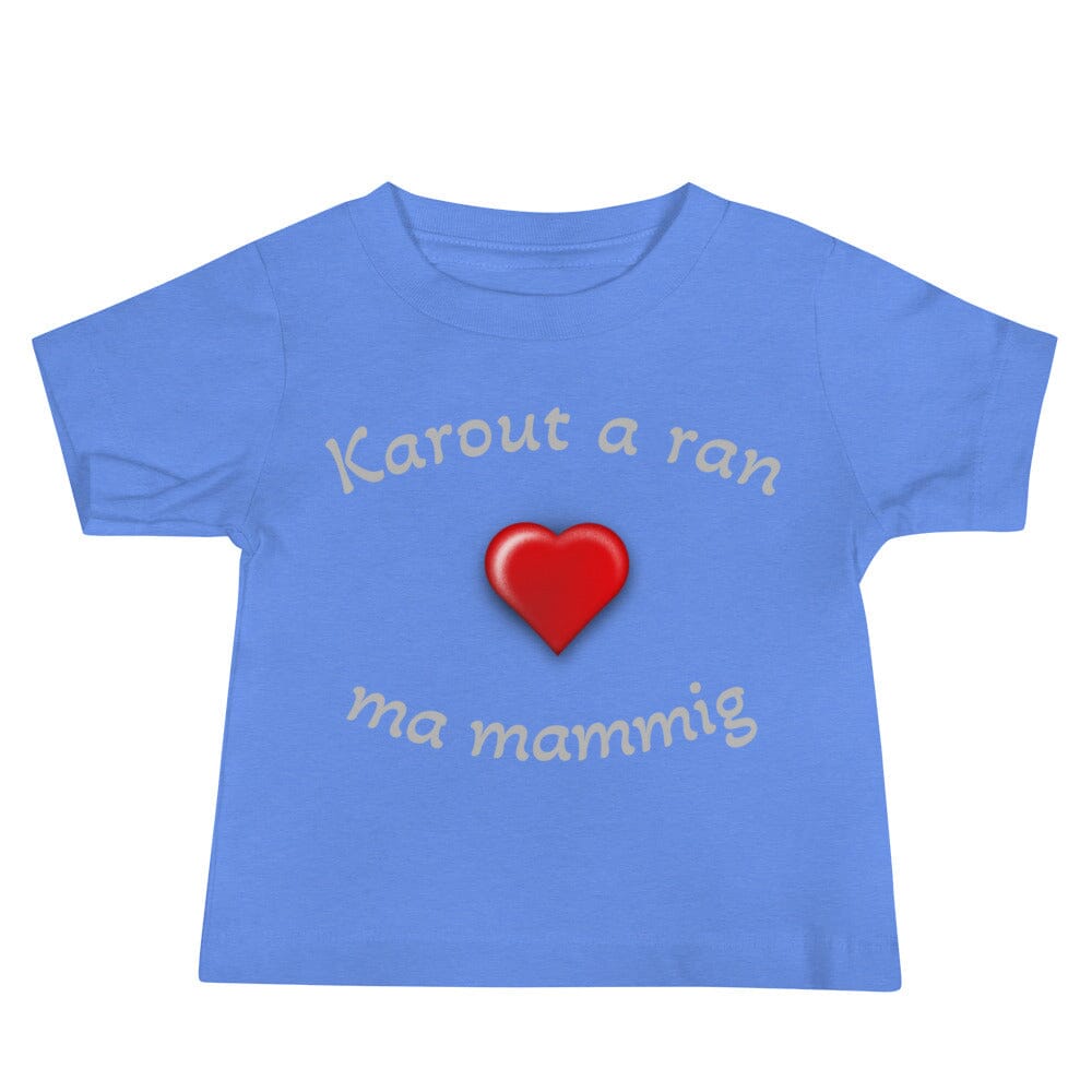 T-shirt pour bébé karout a ran ma mammig Bevet Breizh Bleu Azur Chiné 6 - 12 mois