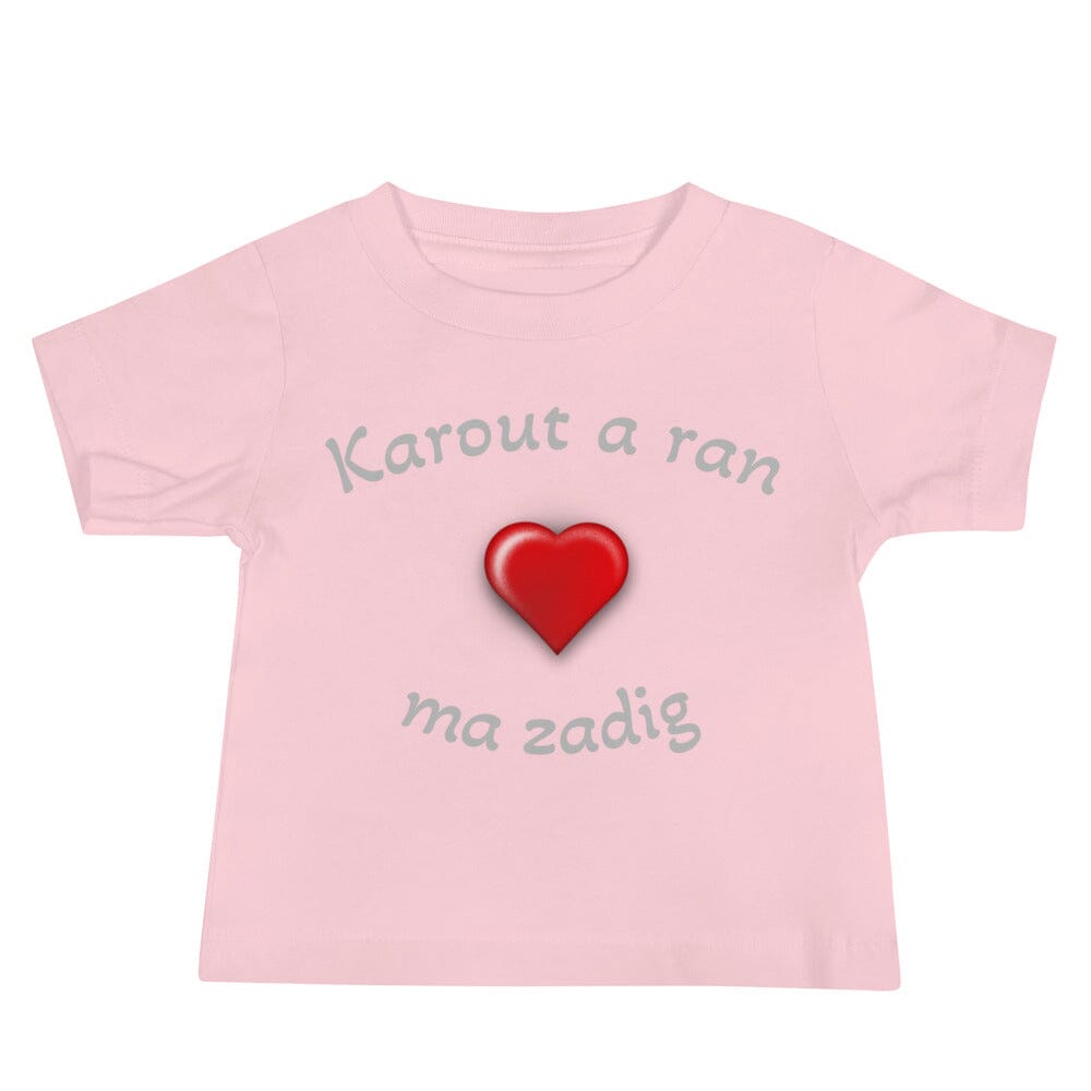 T-shirt pour bébé Karout a ran ma zadig Bevet Breizh Rose 6 - 12 mois