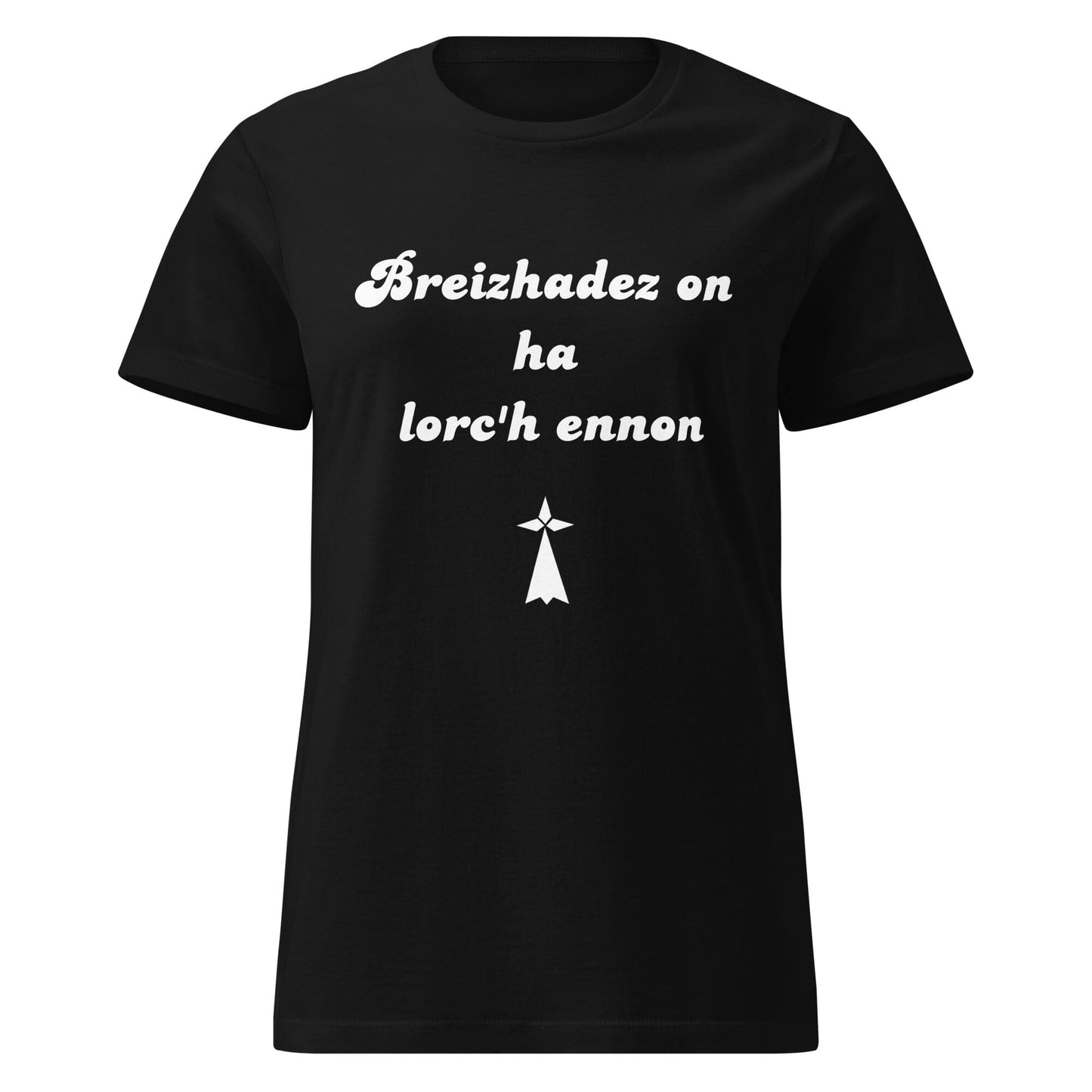 T-shirt pour femme breizhadez on ha lorc'h ennon t-shirt Bevet Breizh Noir S