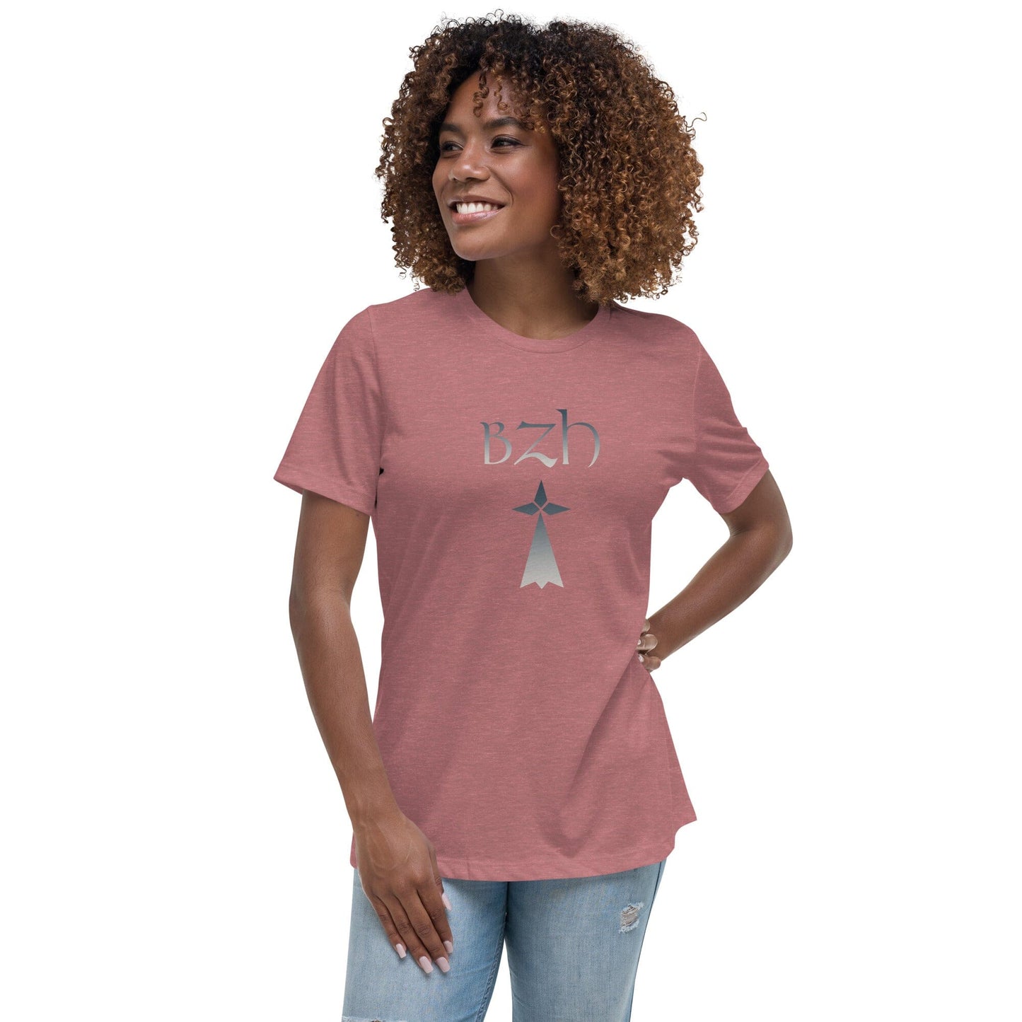 T-shirt pour femme BZH Hermine Bevet Breizh Heather Mauve S