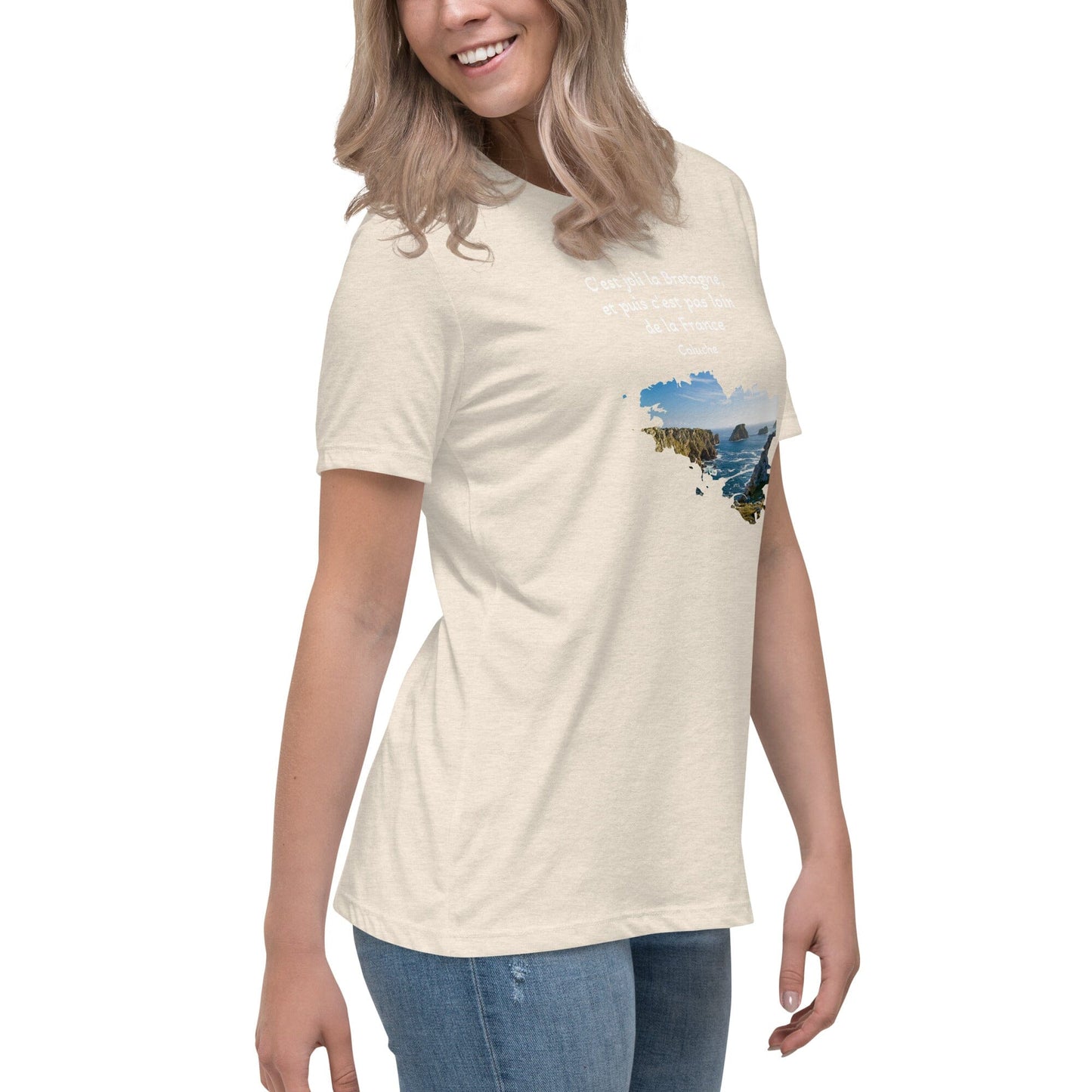 T-shirt pour Femme c'est joli la Bretagne Coluche t-shirt Bevet Breizh