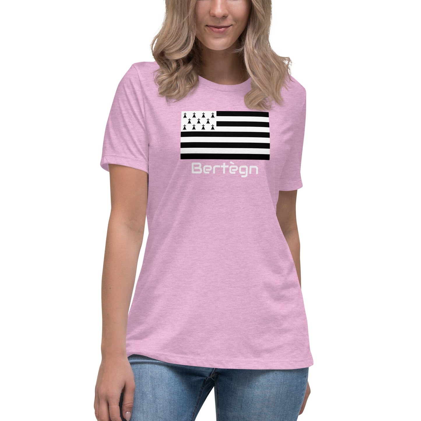 T-shirt pour femme Gwenn Ha Du Bertègn Bevet Breizh Lilas Chiné S