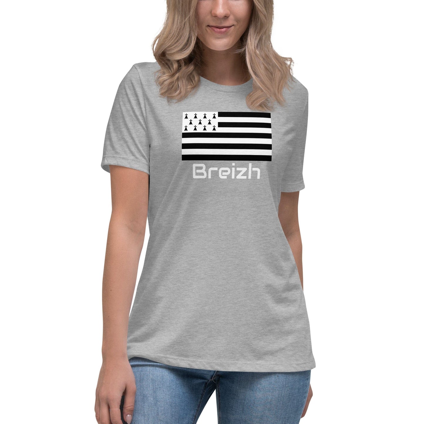 T-shirt pour Femme Gwenn Ha Du Breizh Bevet Breizh Gris Chiné S