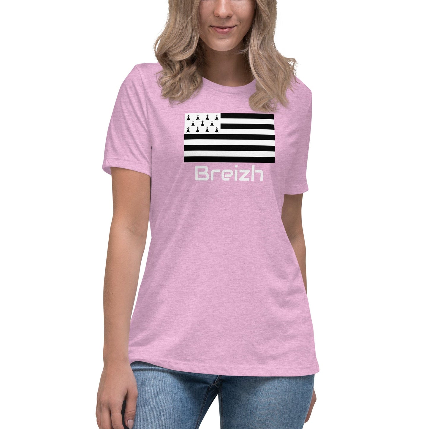 T-shirt pour Femme Gwenn Ha Du Breizh Bevet Breizh Lilas Chiné S