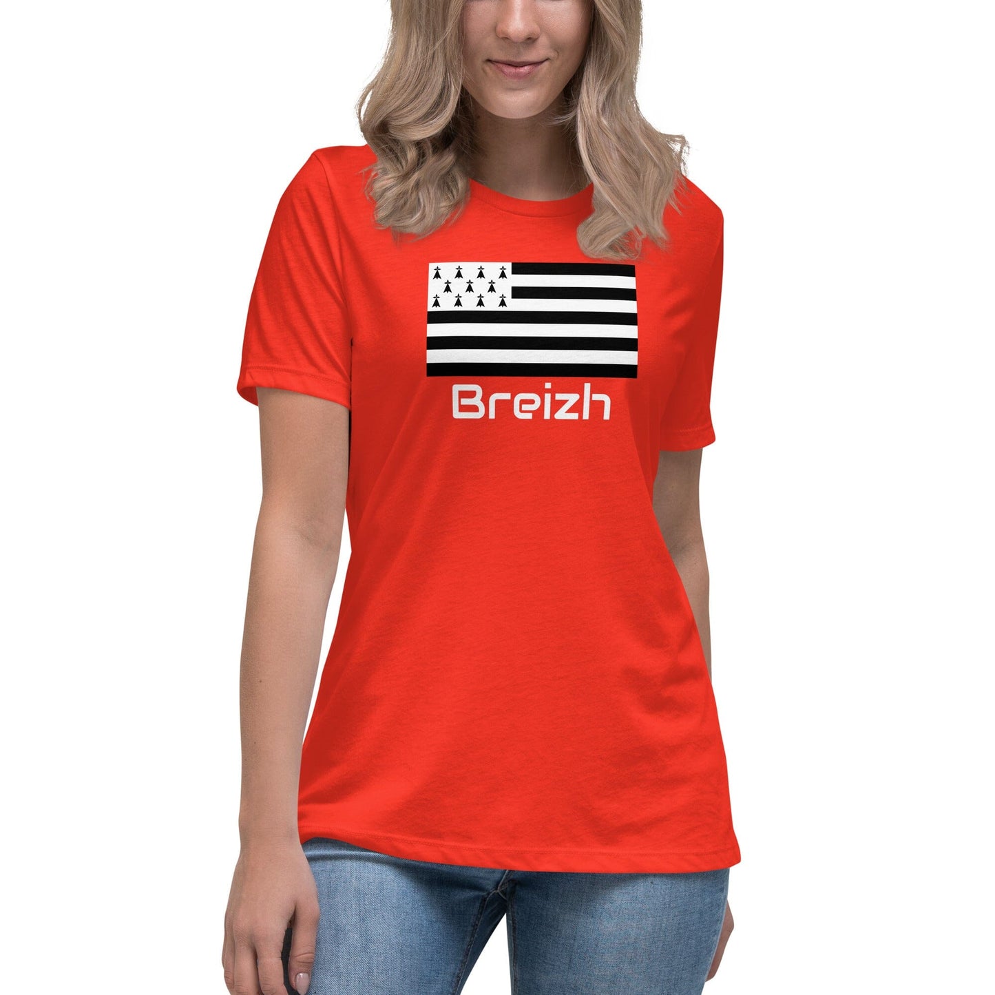 T-shirt pour Femme Gwenn Ha Du Breizh Bevet Breizh Poppy S