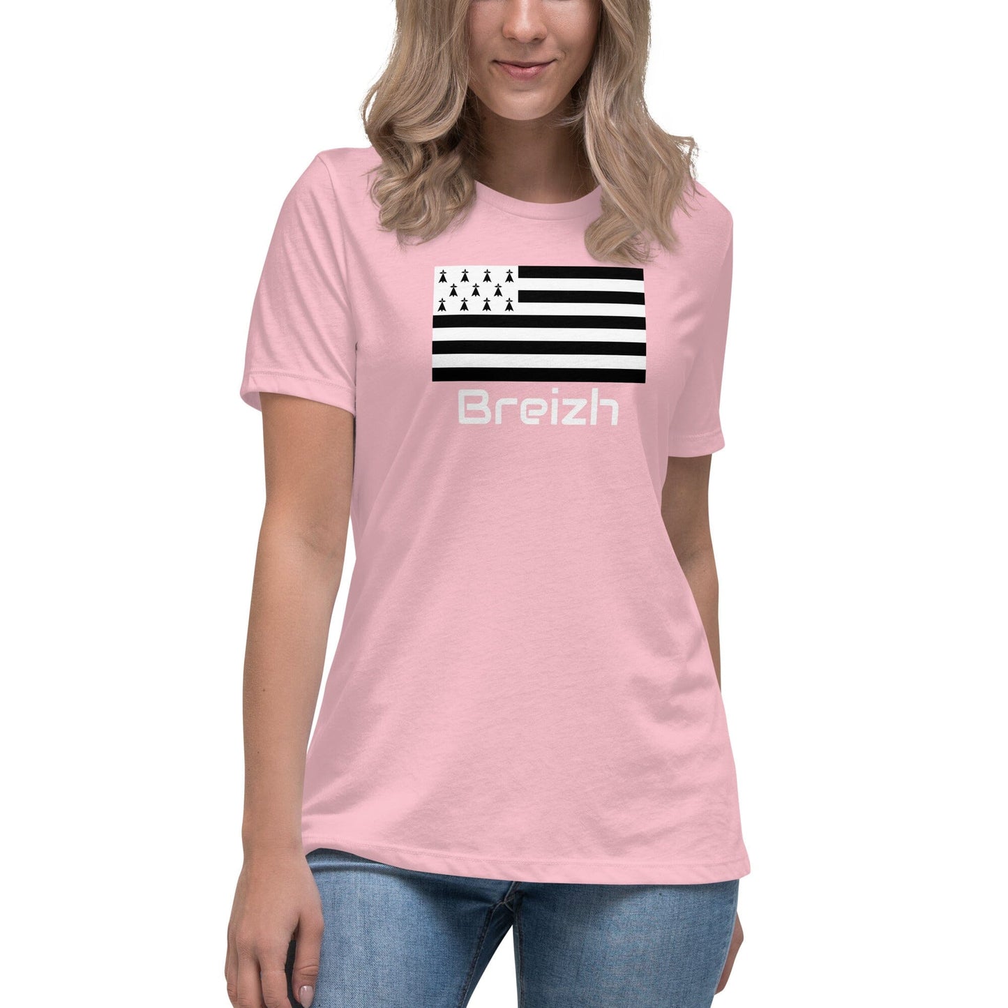 T-shirt pour Femme Gwenn Ha Du Breizh Bevet Breizh Rose S