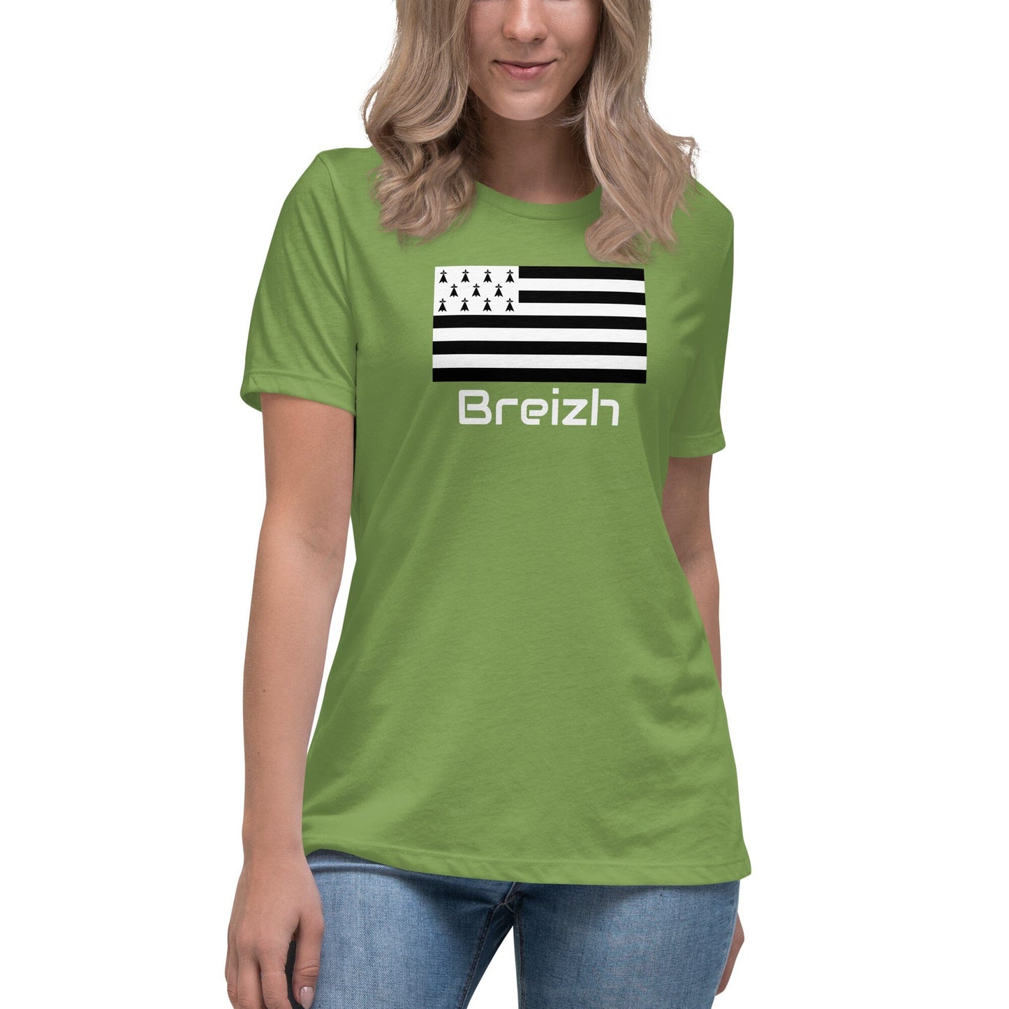 T-shirt pour Femme Gwenn Ha Du Breizh Bevet Breizh Vert gazon S