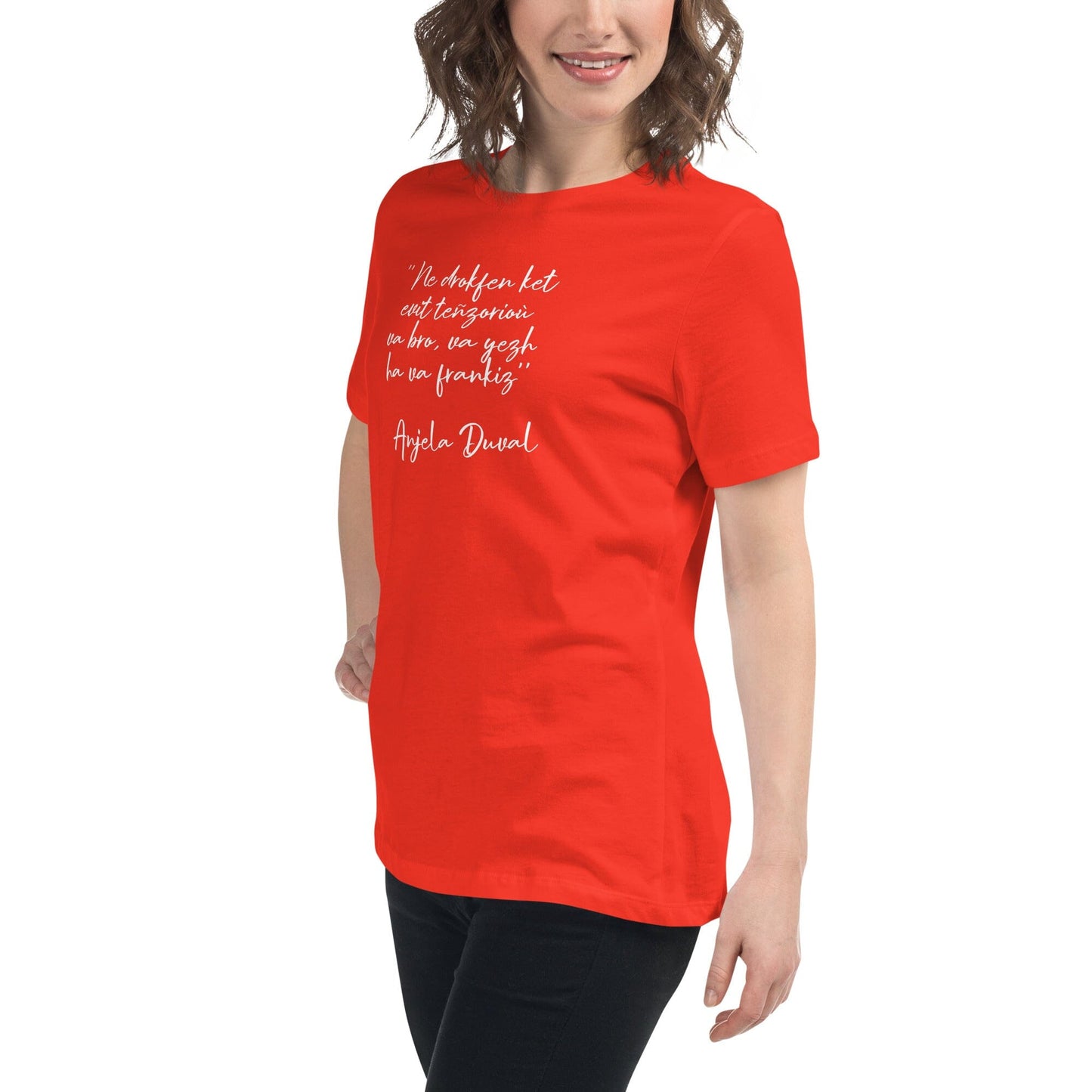 T-shirt pour femme Ne drokfen ket evit teñzorioù Anjela Duval t-shirt Bevet Breizh