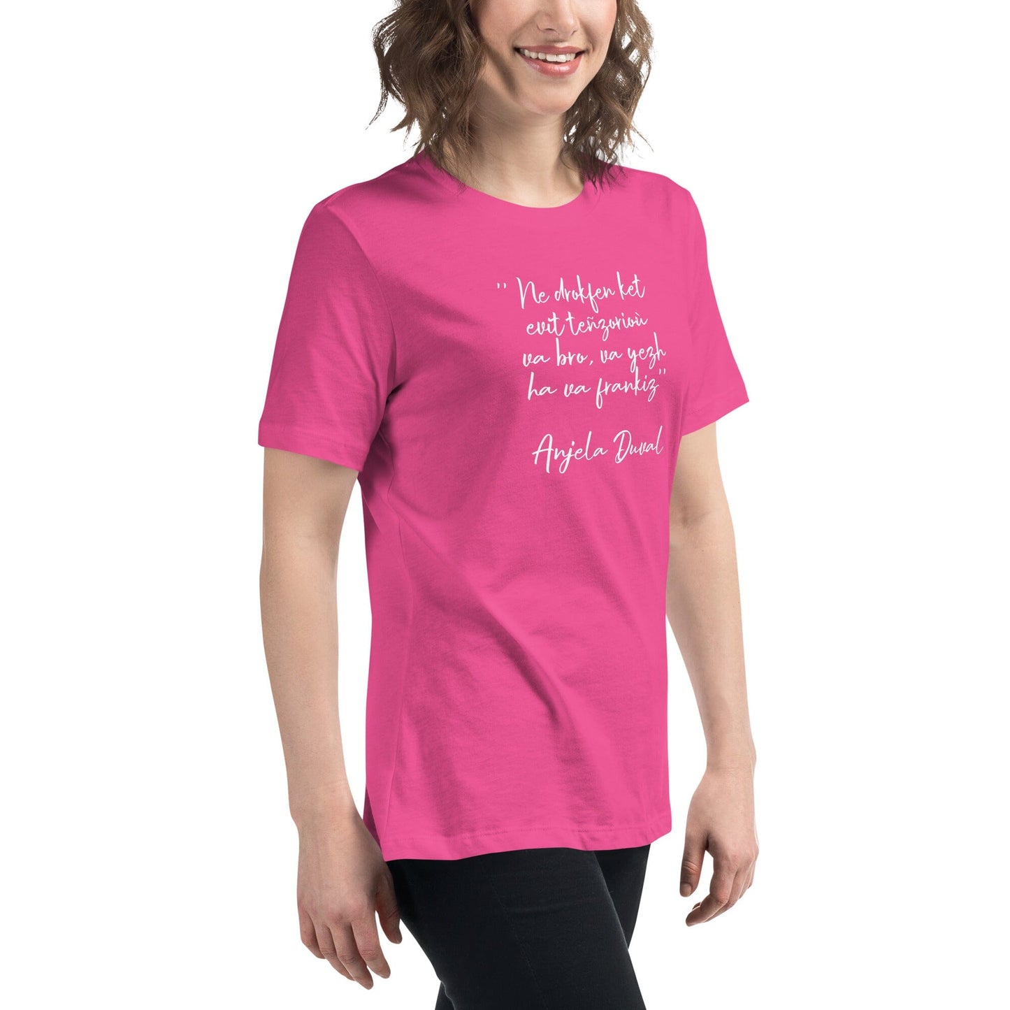 T-shirt pour femme Ne drokfen ket evit teñzorioù Anjela Duval t-shirt Bevet Breizh