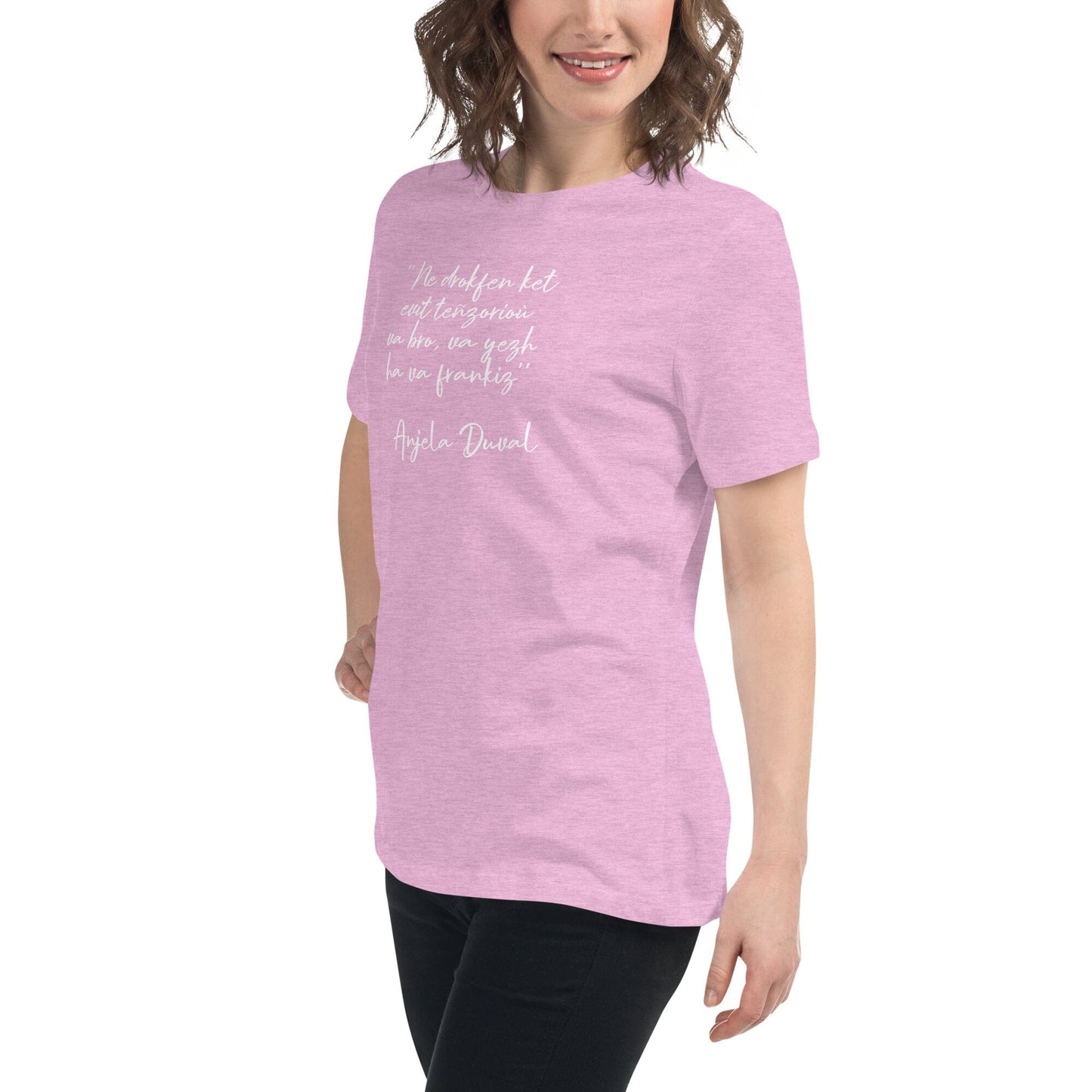 T-shirt pour femme Ne drokfen ket evit teñzorioù Anjela Duval t-shirt Bevet Breizh
