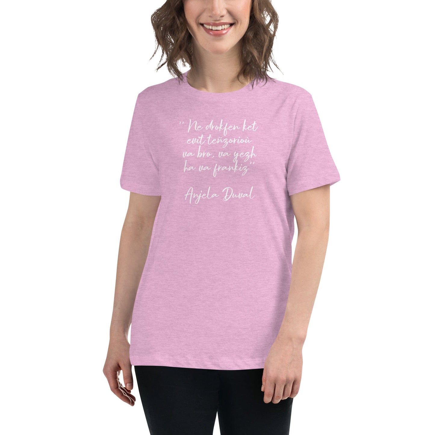 T-shirt pour femme Ne drokfen ket evit teñzorioù Anjela Duval t-shirt Bevet Breizh Lilas Chiné S
