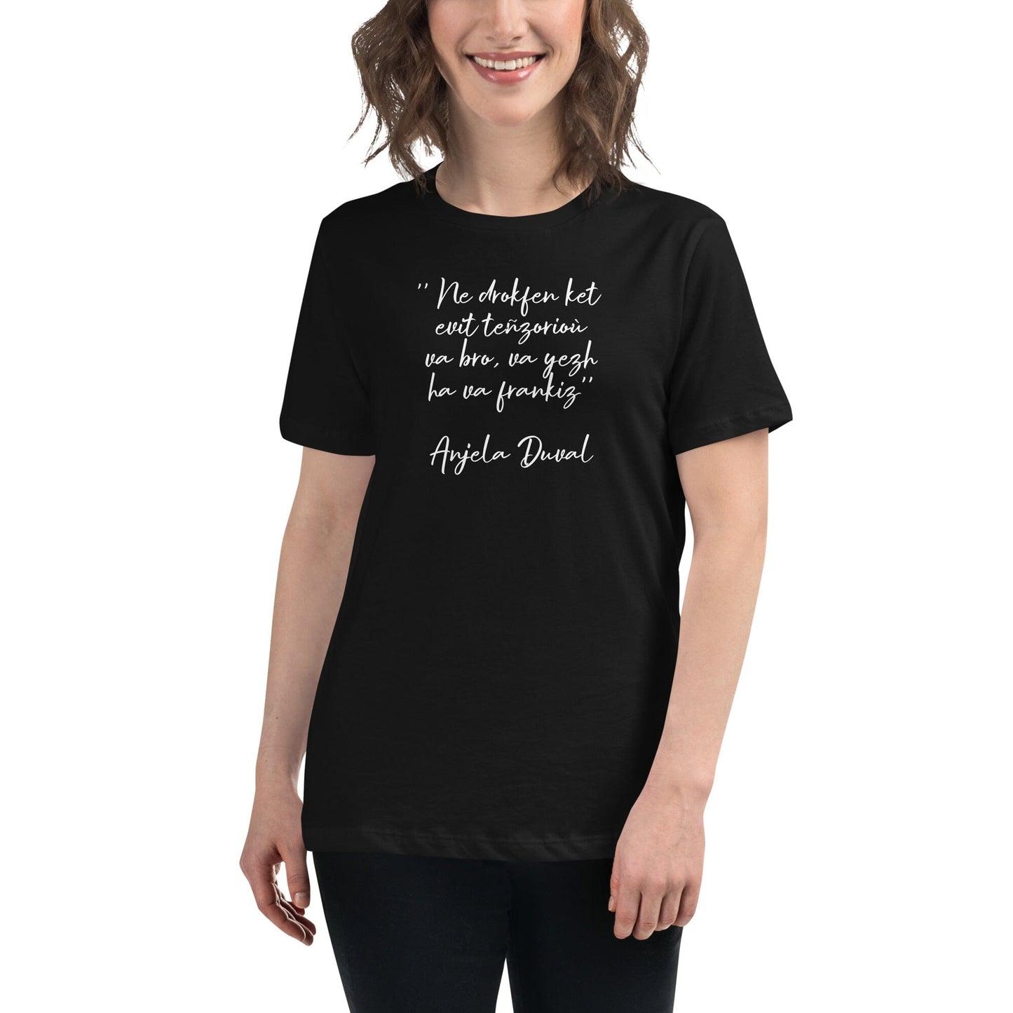 T-shirt pour femme Ne drokfen ket evit teñzorioù Anjela Duval t-shirt Bevet Breizh Noir S