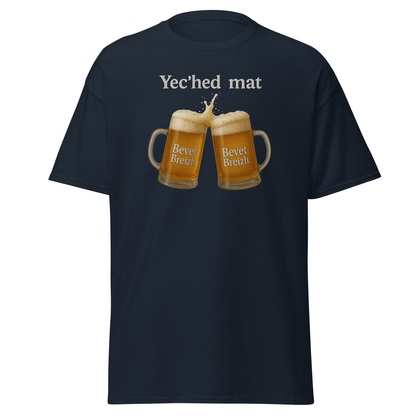 T-shirt Yec'hed mat t-shirt Bevet Breizh Bleu Marine S