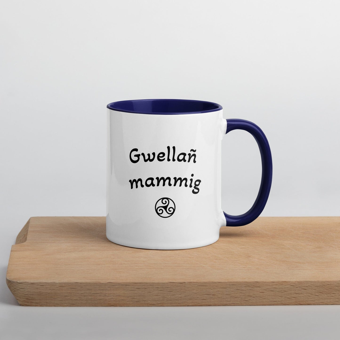 Tasse à Intérieur Coloré gwellañ mammig tasse Bevet Breizh Dark Blue