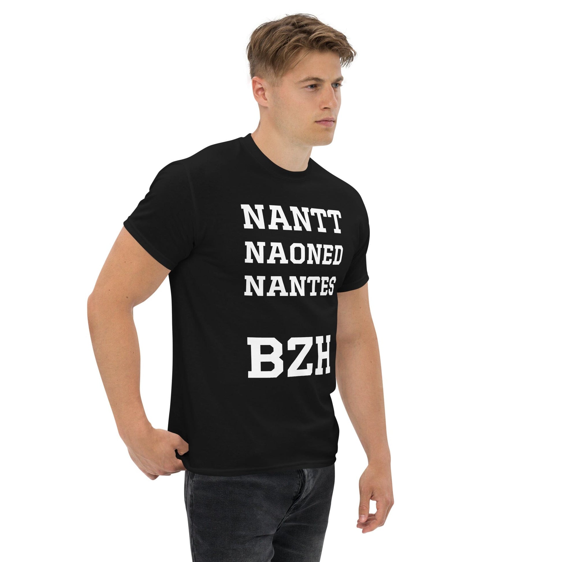 T-shirt Naoned, Nantes Nantt BZH pour homme Bevet Breizh Noir S 