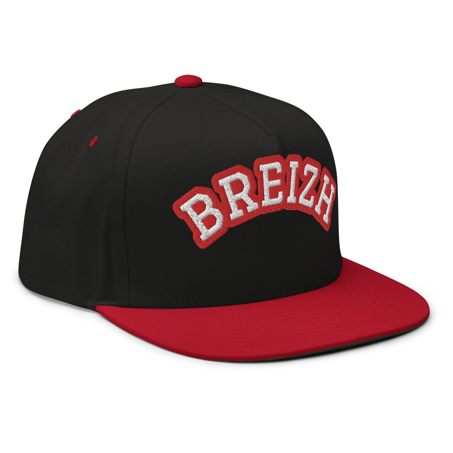 Casquette à Visière Plate ''Breizh'' Bevet Breizh Noir / Rouge 