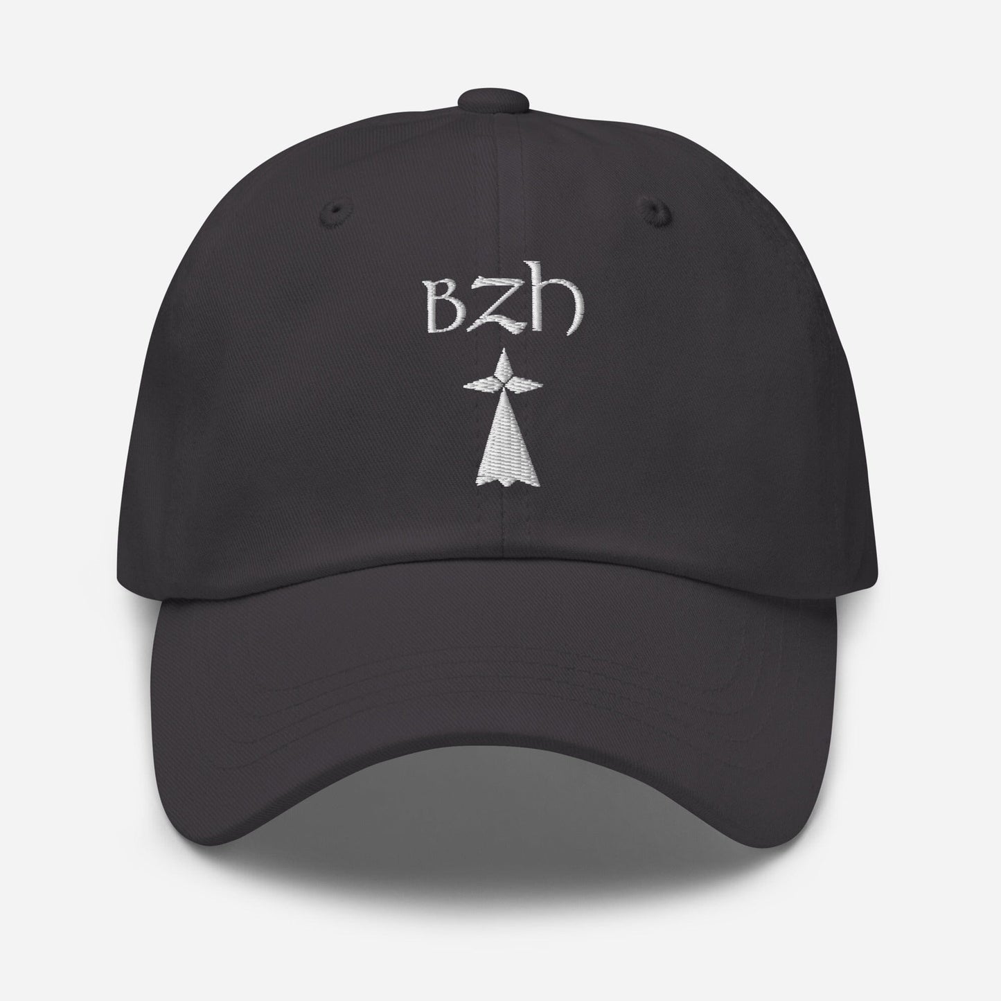 Casquette BZH Hermine casquette Bevet Breizh Gris Foncé 