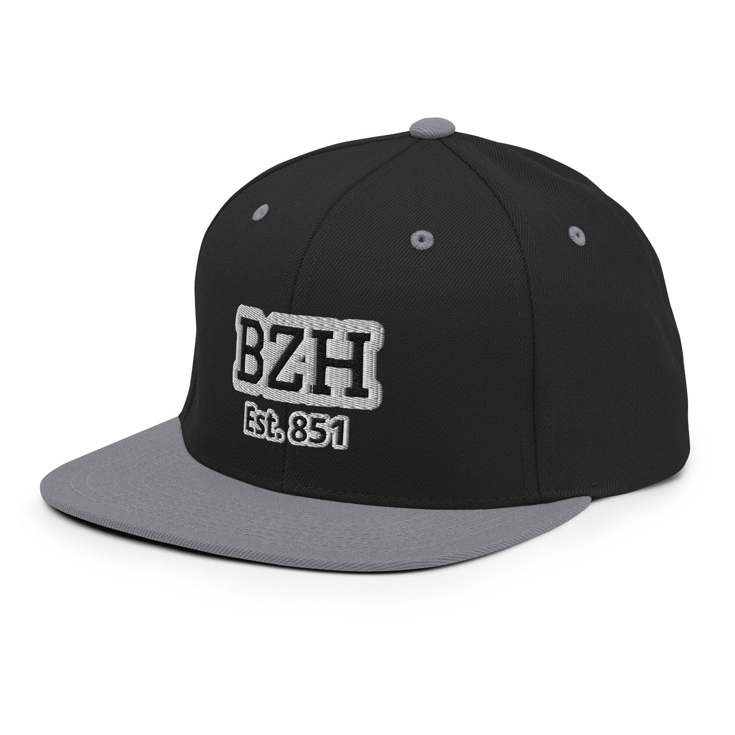 Casquette ''Snapback'' BZH Est. 851 Bevet Breizh Noir / Argenté 