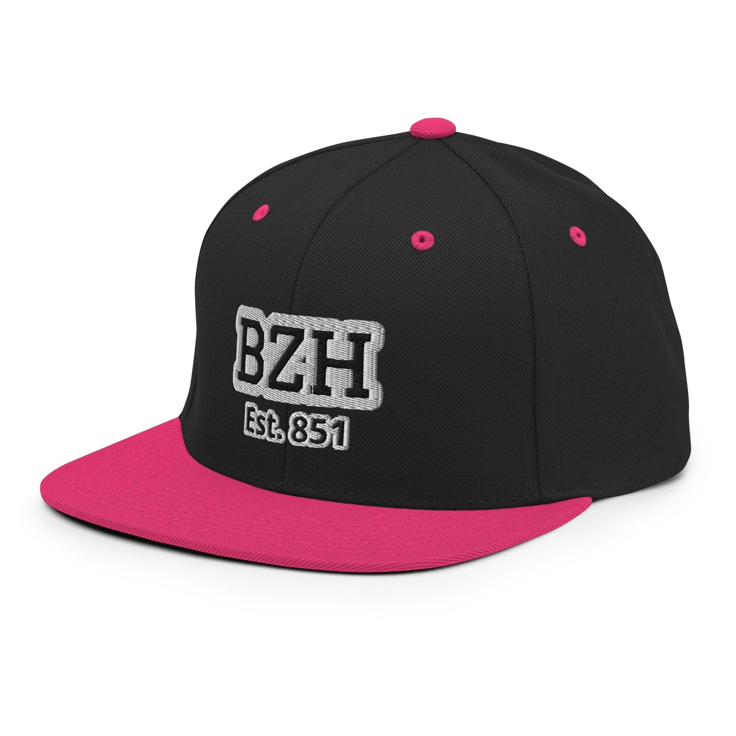 Casquette ''Snapback'' BZH Est. 851 Bevet Breizh Noir / Rose Fluo 