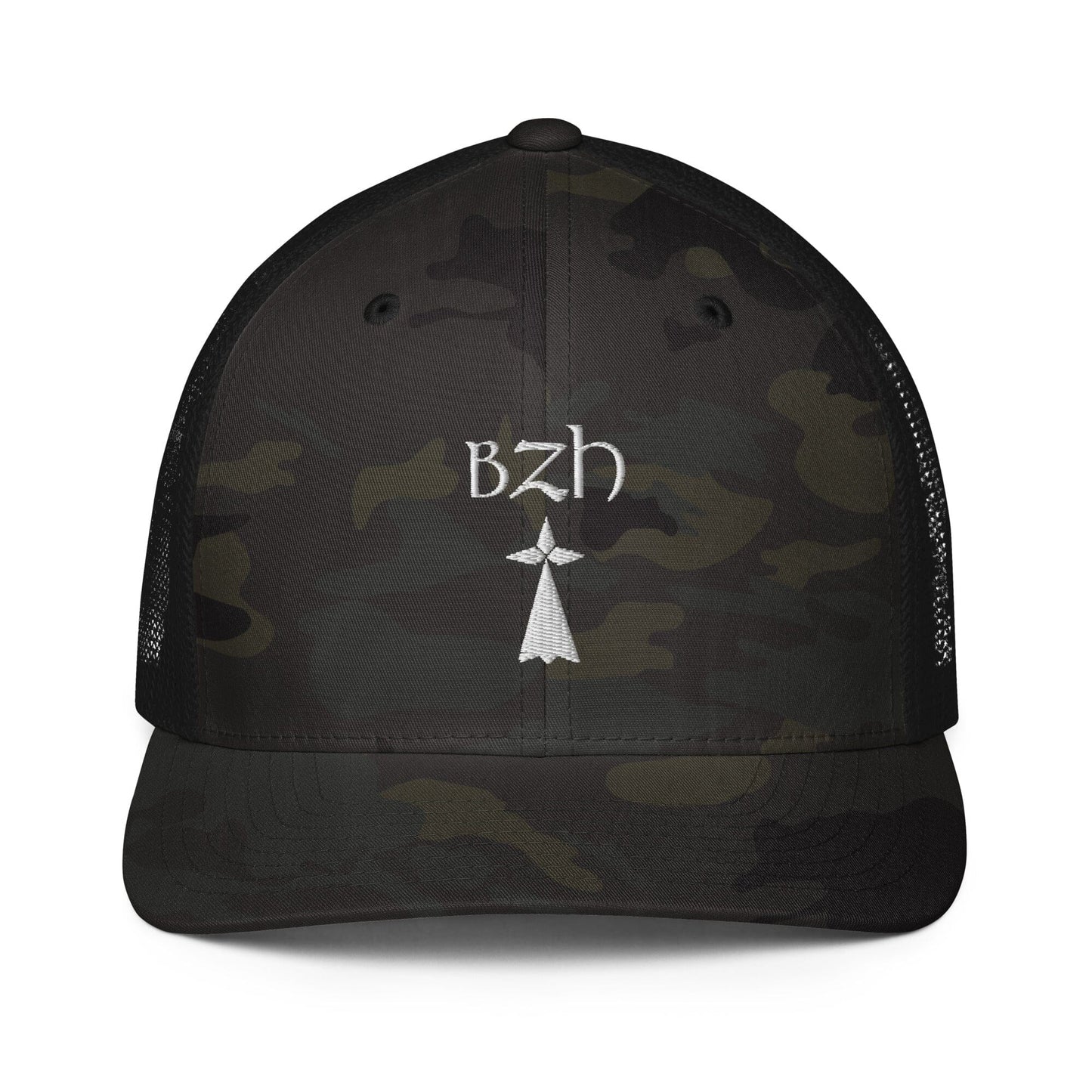 Casquette ''Trucker'' BZH Hermine Bevet Breizh Multicam Black/Black 