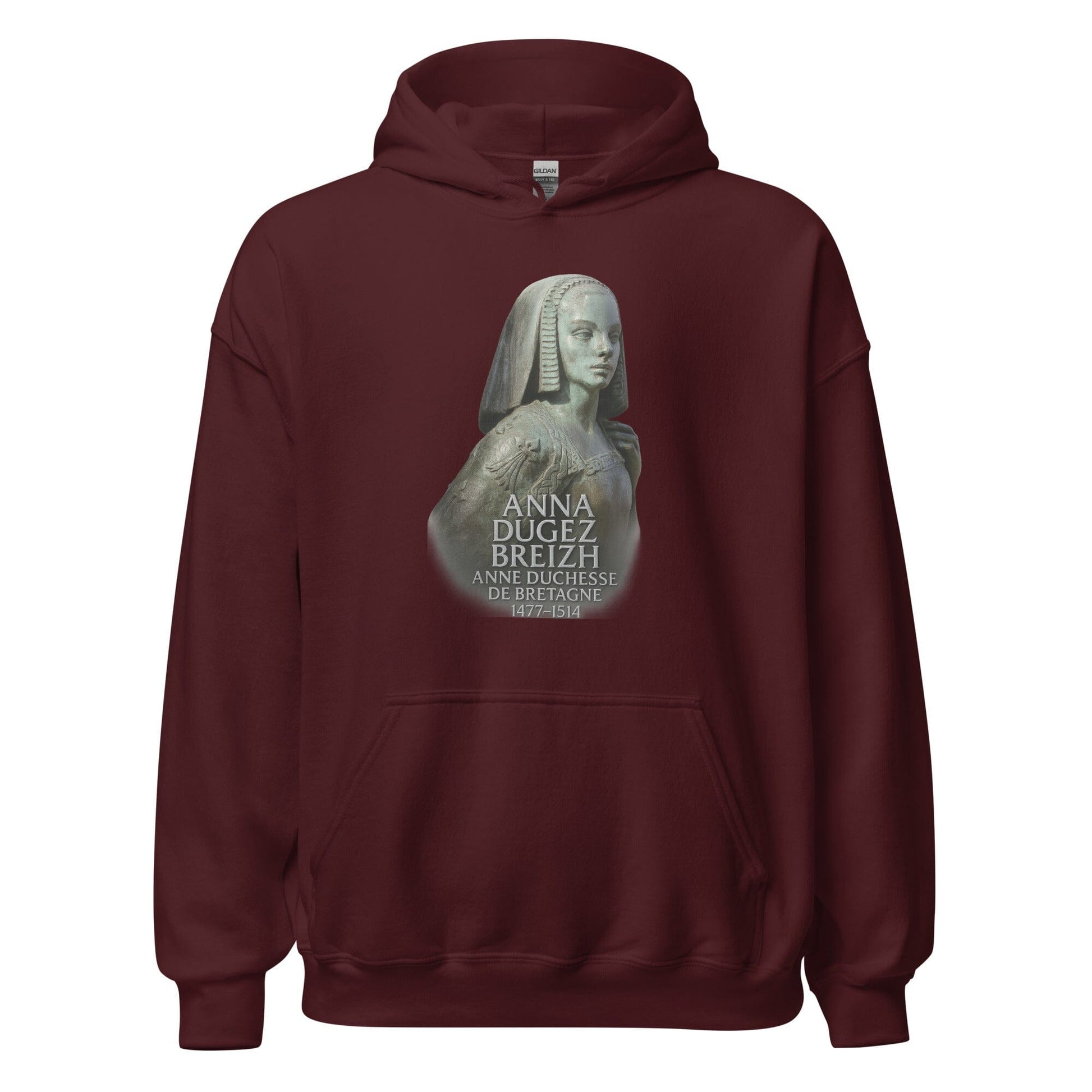 Sweat à capuche Anne de Bretagne Bevet Breizh Bordeaux S 
