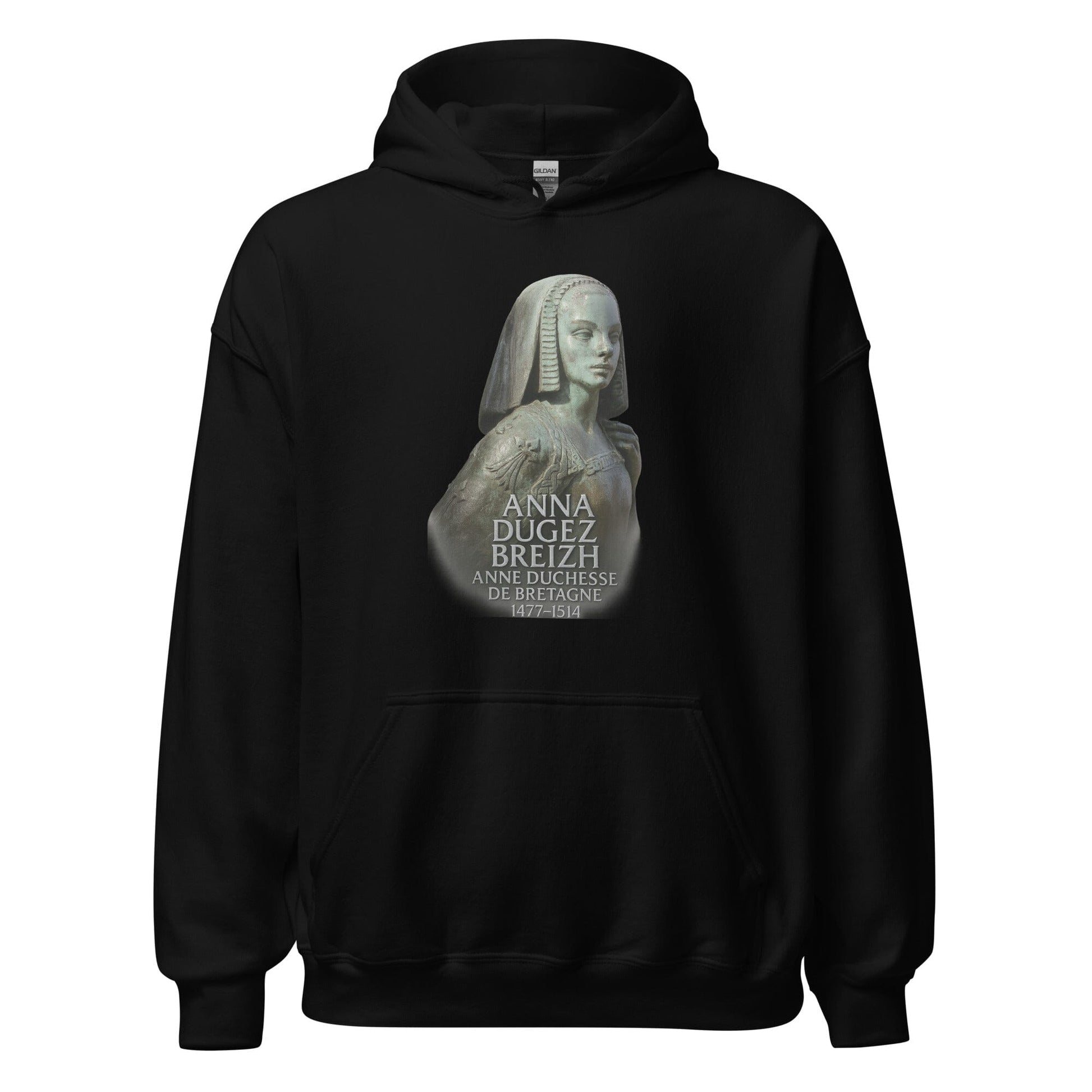 Sweat à capuche Anne de Bretagne Bevet Breizh Noir S 