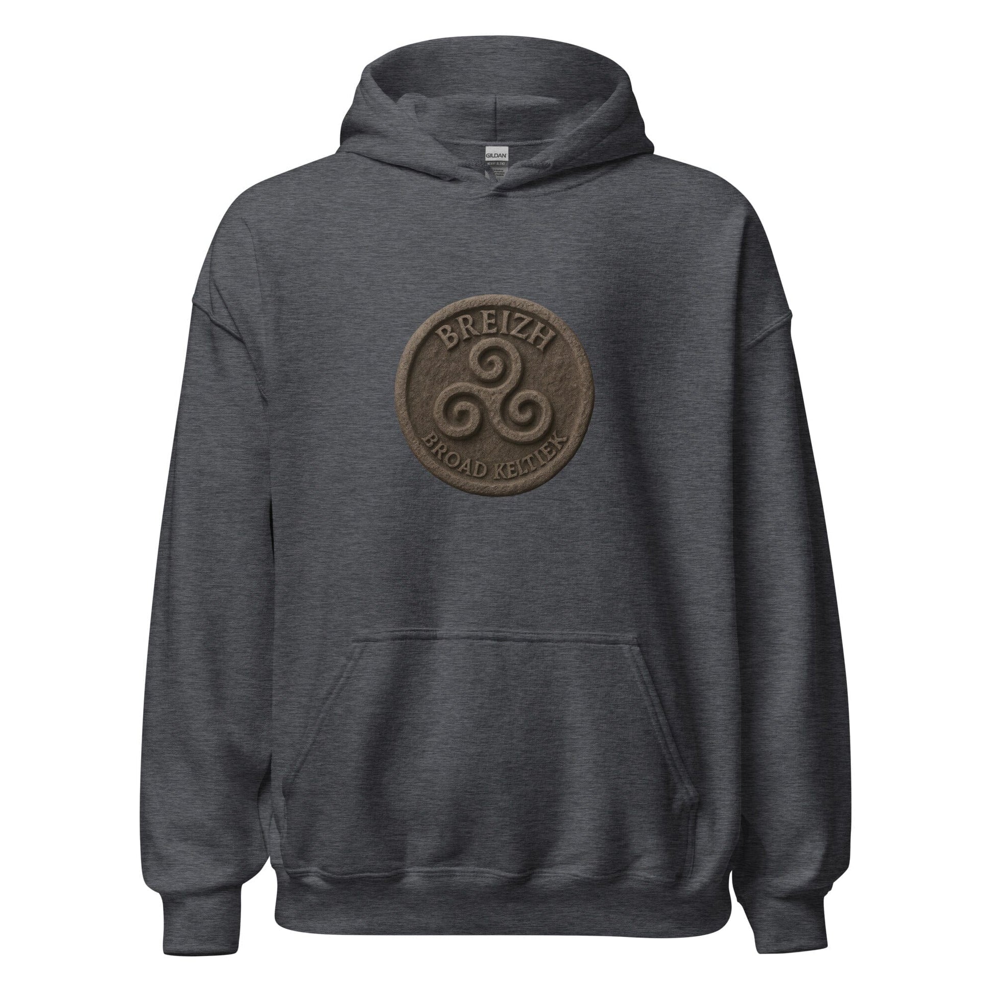 Sweat à capuche Breizh Broad Keltiek sweat-shirt Bevet Breizh Gris Foncé Chiné S 