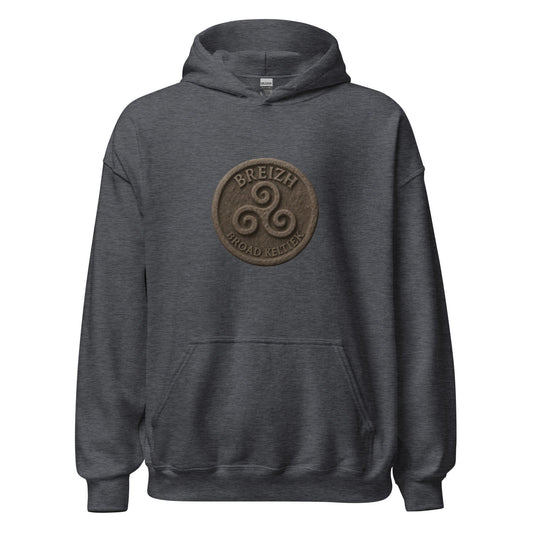 Sweat à capuche Breizh Broad Keltiek sweat-shirt Bevet Breizh Gris Foncé Chiné S 