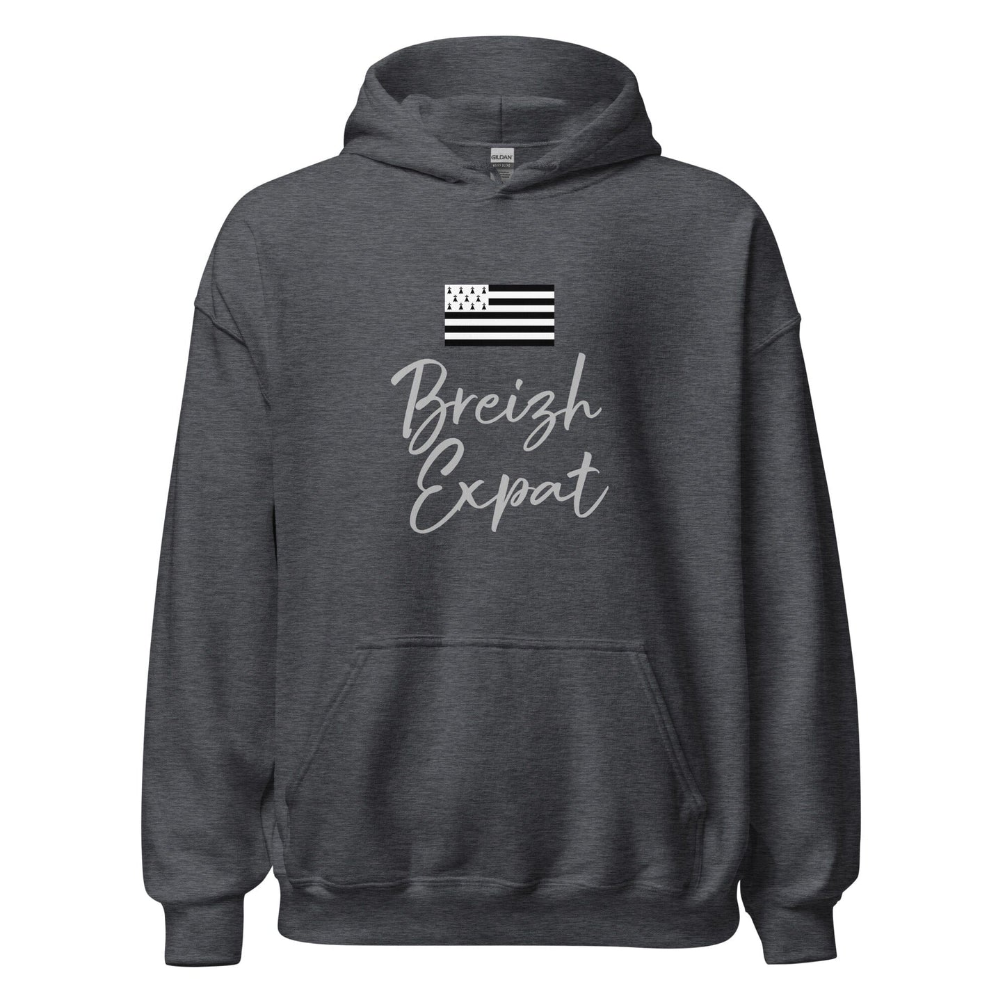 Sweat à capuche Breizh Expat sweat-shirt Bevet Breizh Gris Foncé Chiné S 