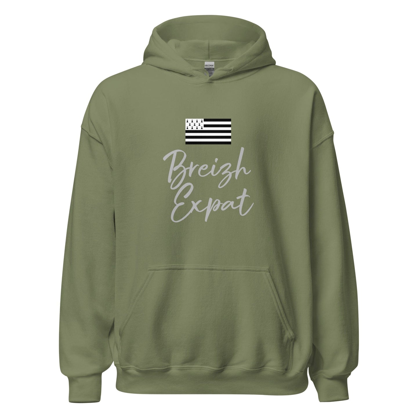 Sweat à capuche Breizh Expat sweat-shirt Bevet Breizh Vert Militaire S 